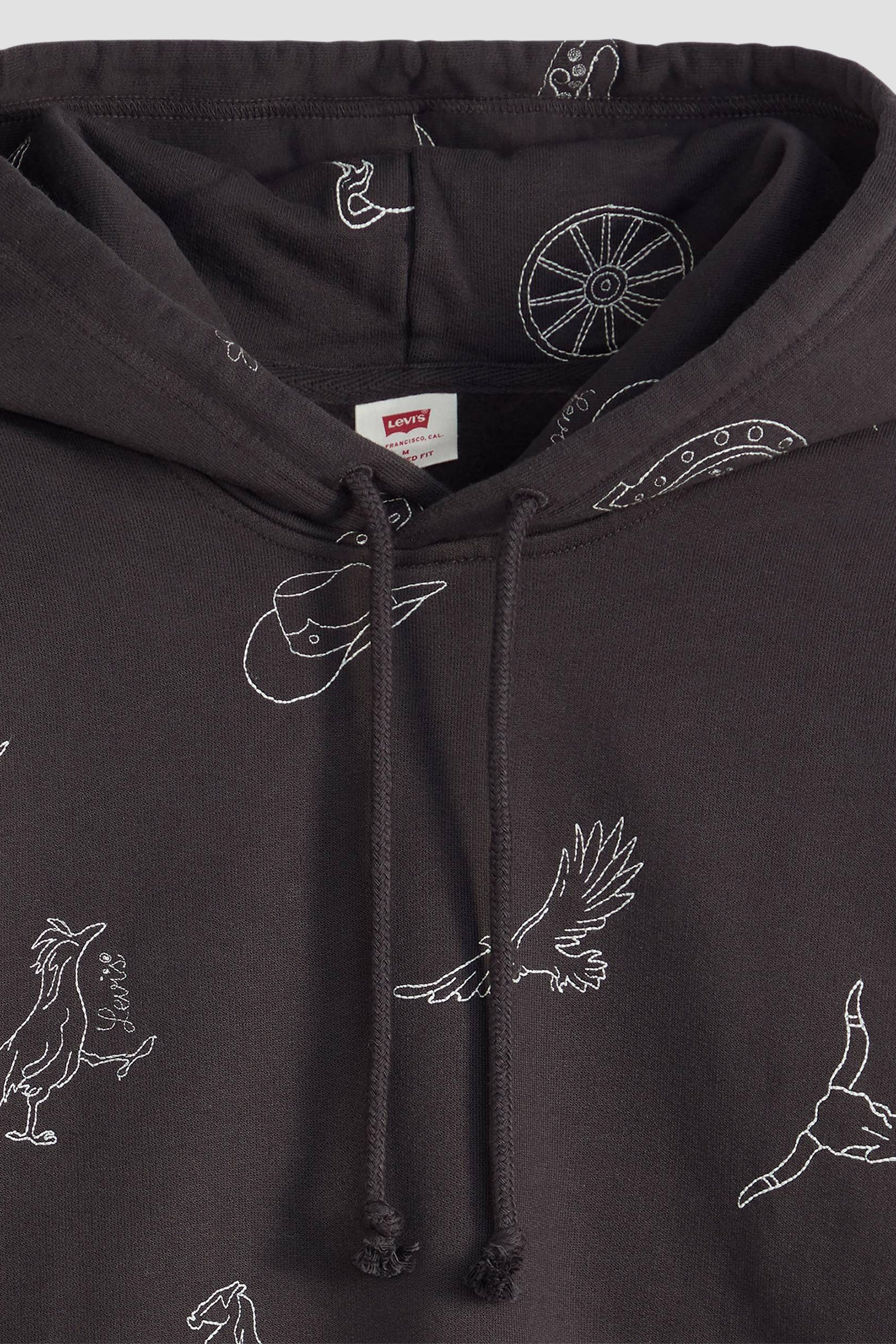 Чоловіче чорне худі з візерунком Levi’s® 38479;0418