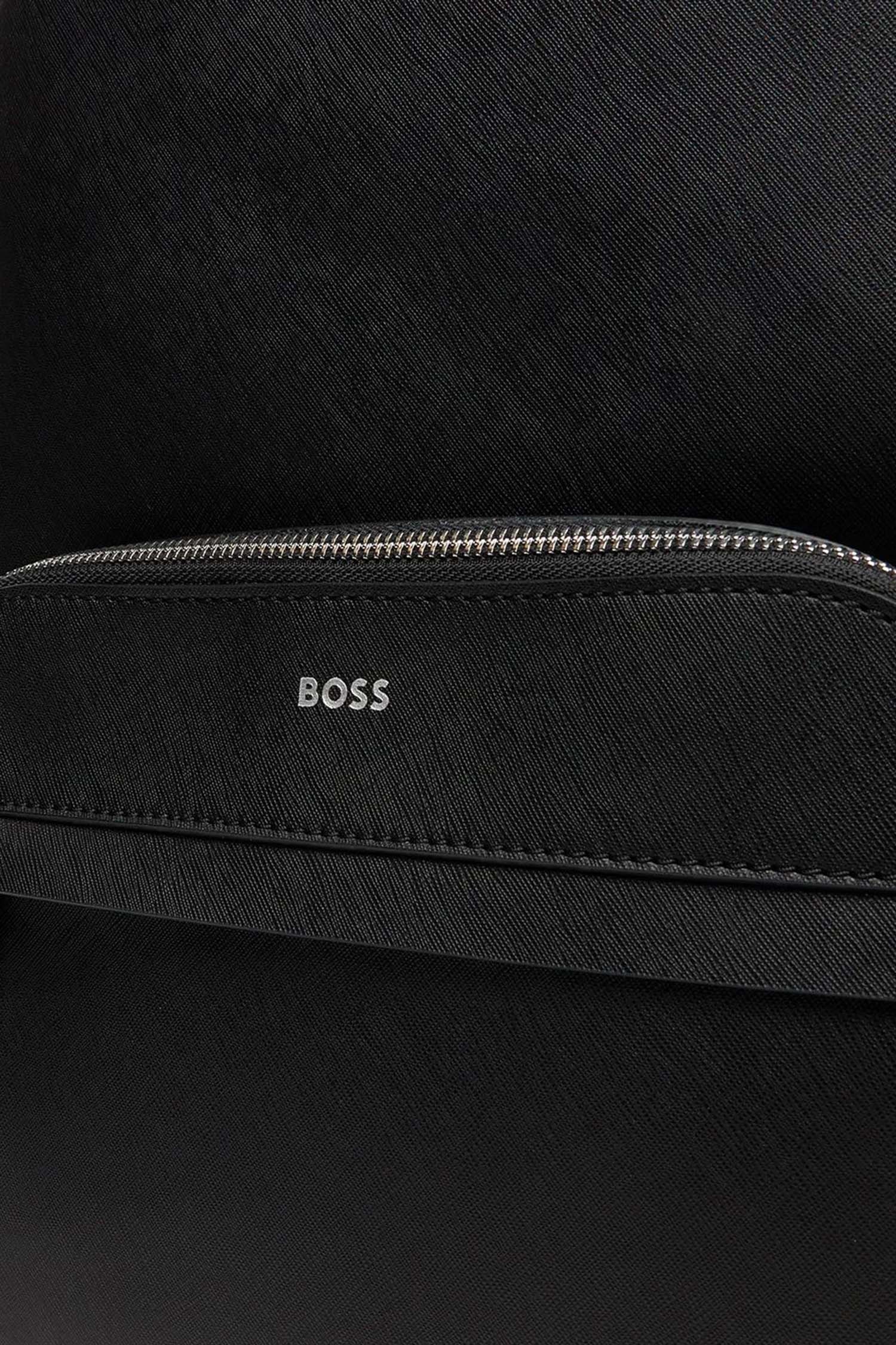 Чоловічий чорний шкіряний рюкзак BOSS 50548179;001