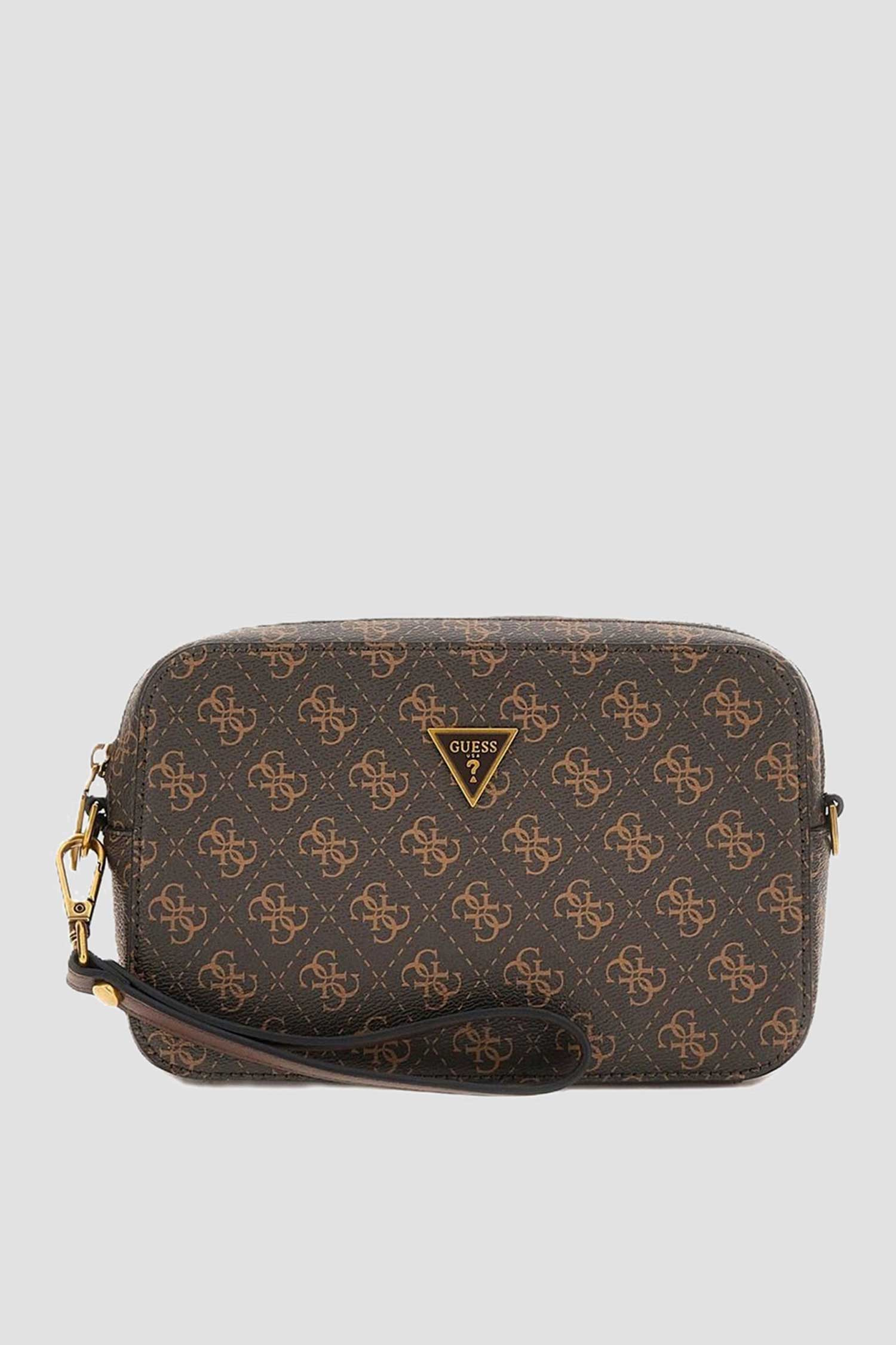 Мужской коричневый клатч с узором Guess PMMILO.P5245;BNH
