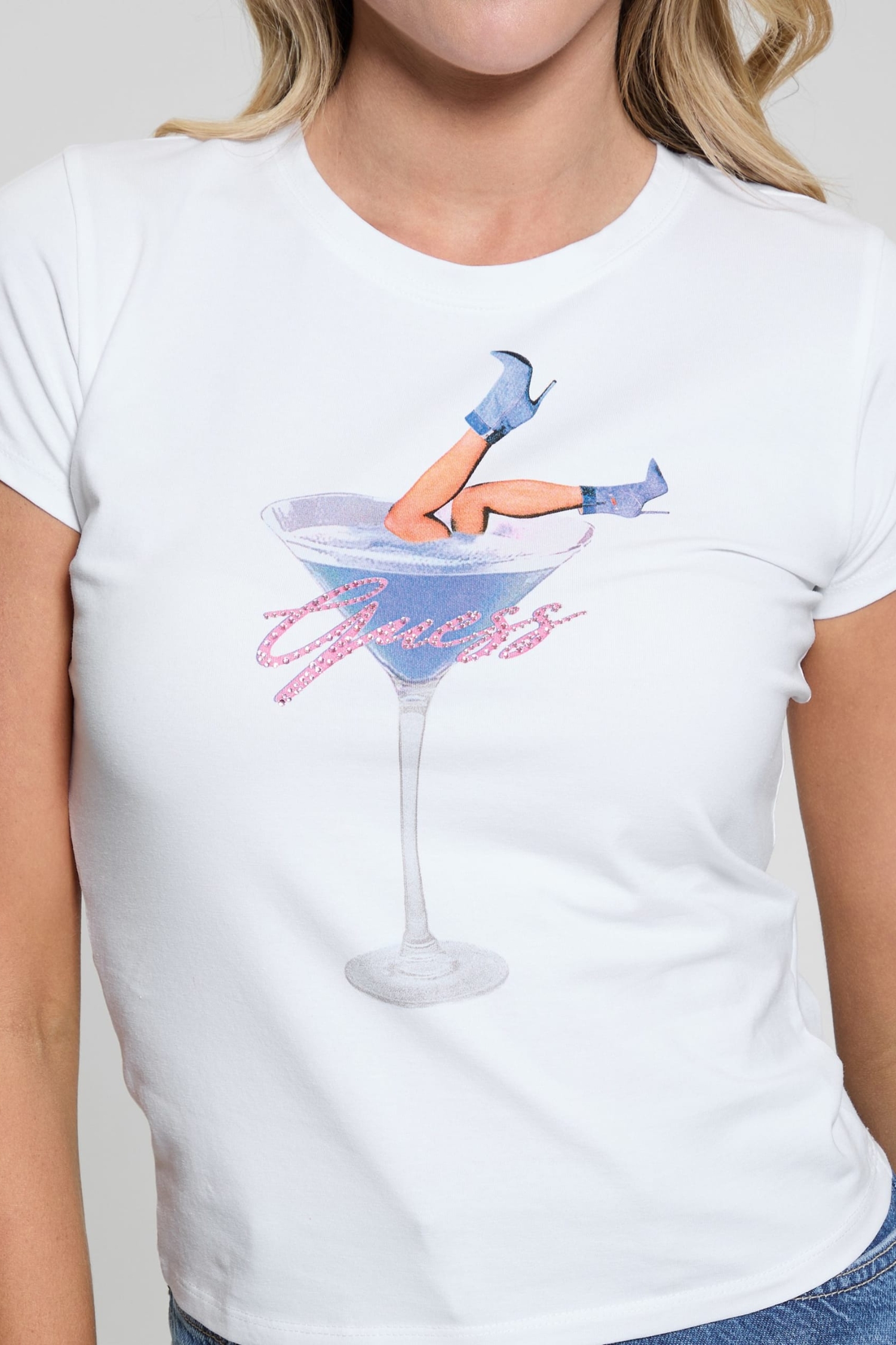 Женская белая футболка Guess W5RI29.KA0Q1;G011