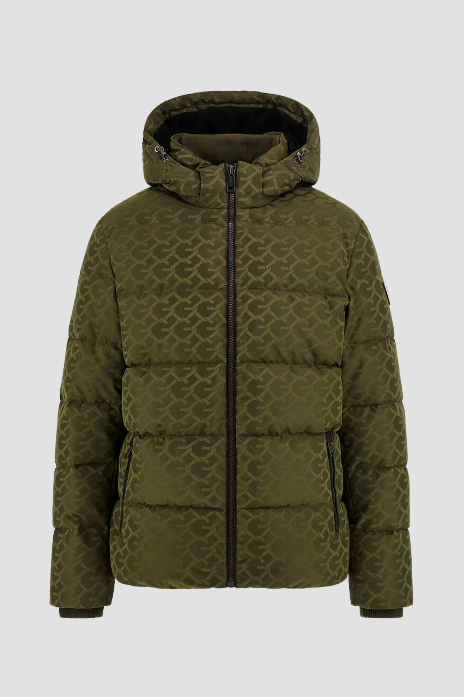 Чоловіча зелена куртка з візерунком Guess M4BL42.WG9L2;F8LA