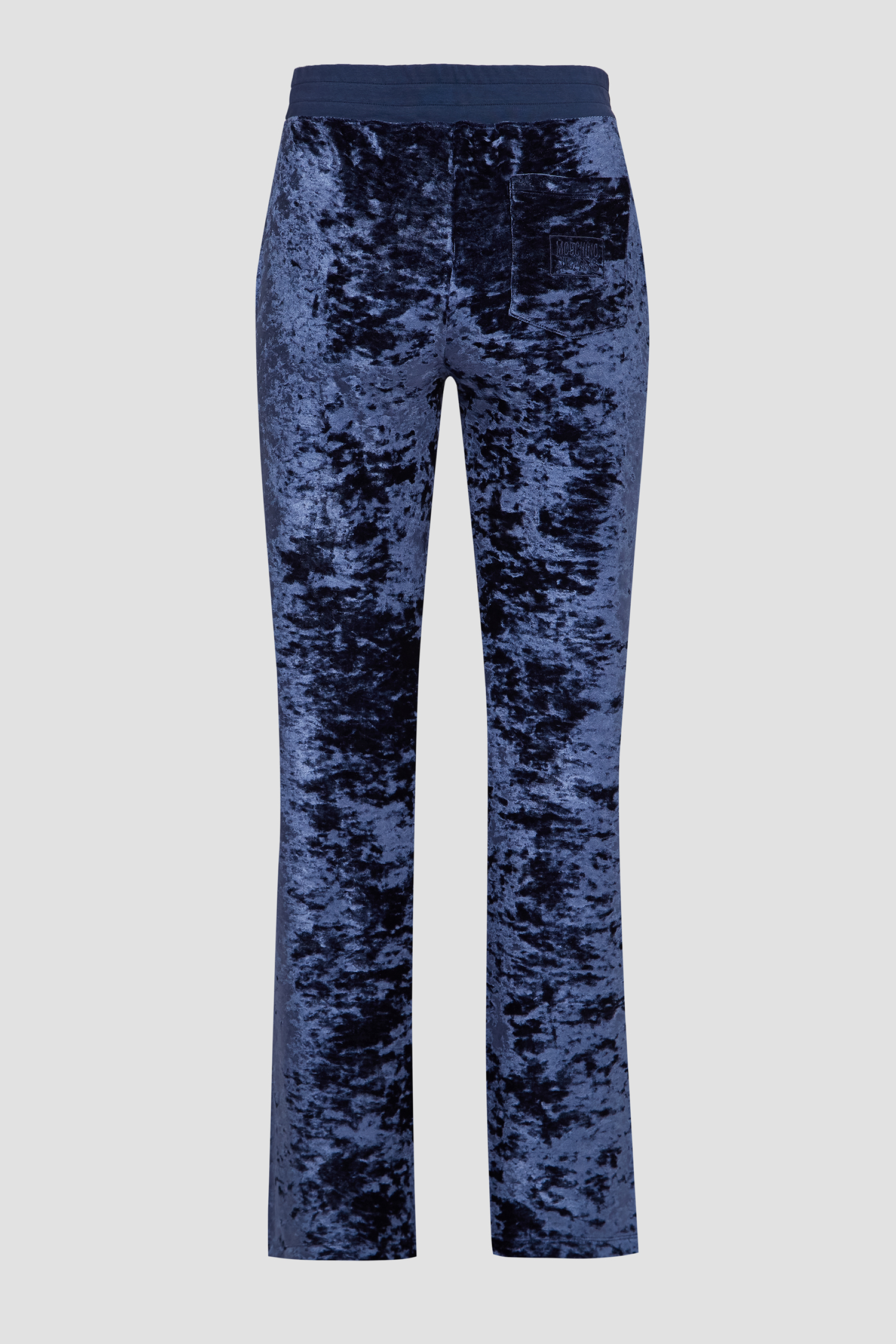 Женские темно-синие велюровые спортивные брюки Moschino A0314.8761;0290