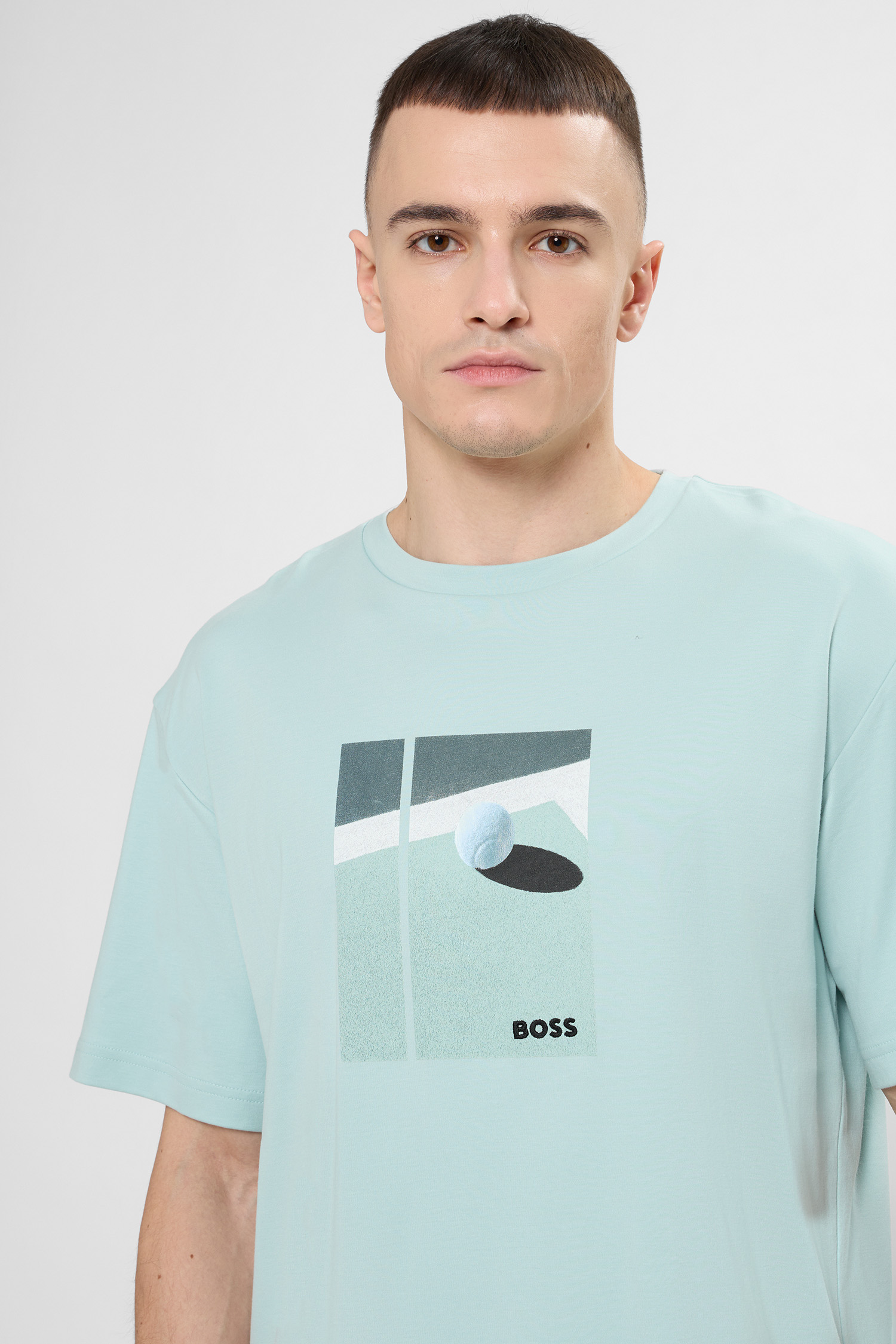 Чоловіча м'ятна футболка BOSS 50554365;447