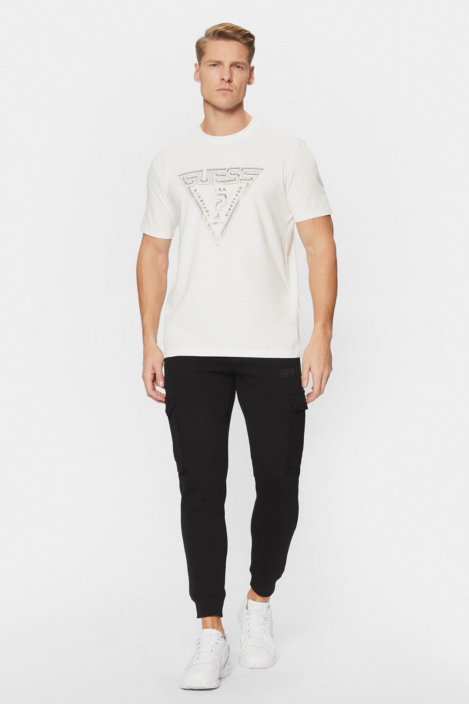 Мужская белая футболка Guess Z5RI12.J1314;G018