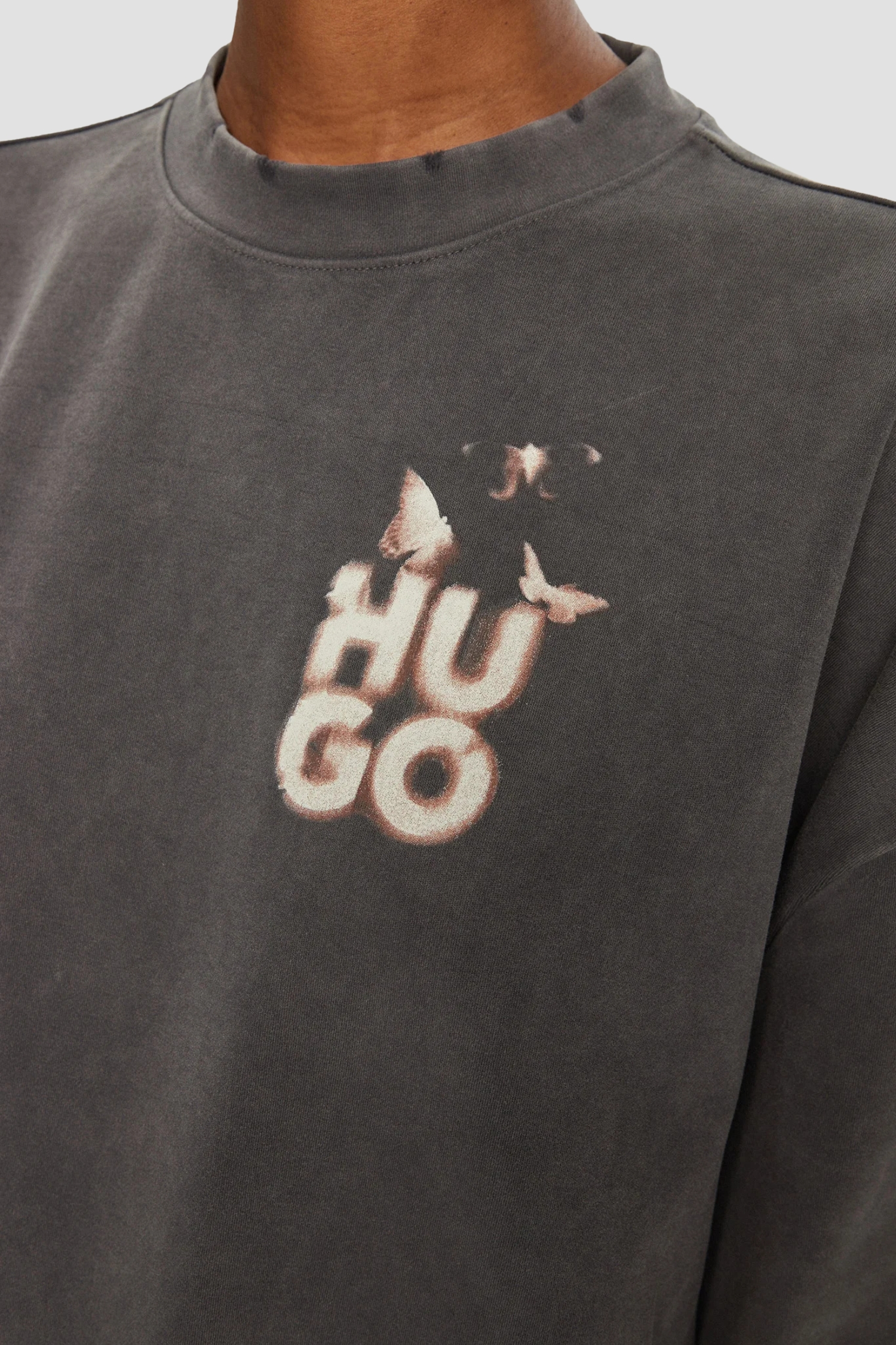 Женское серое платье HUGO 50530456;002