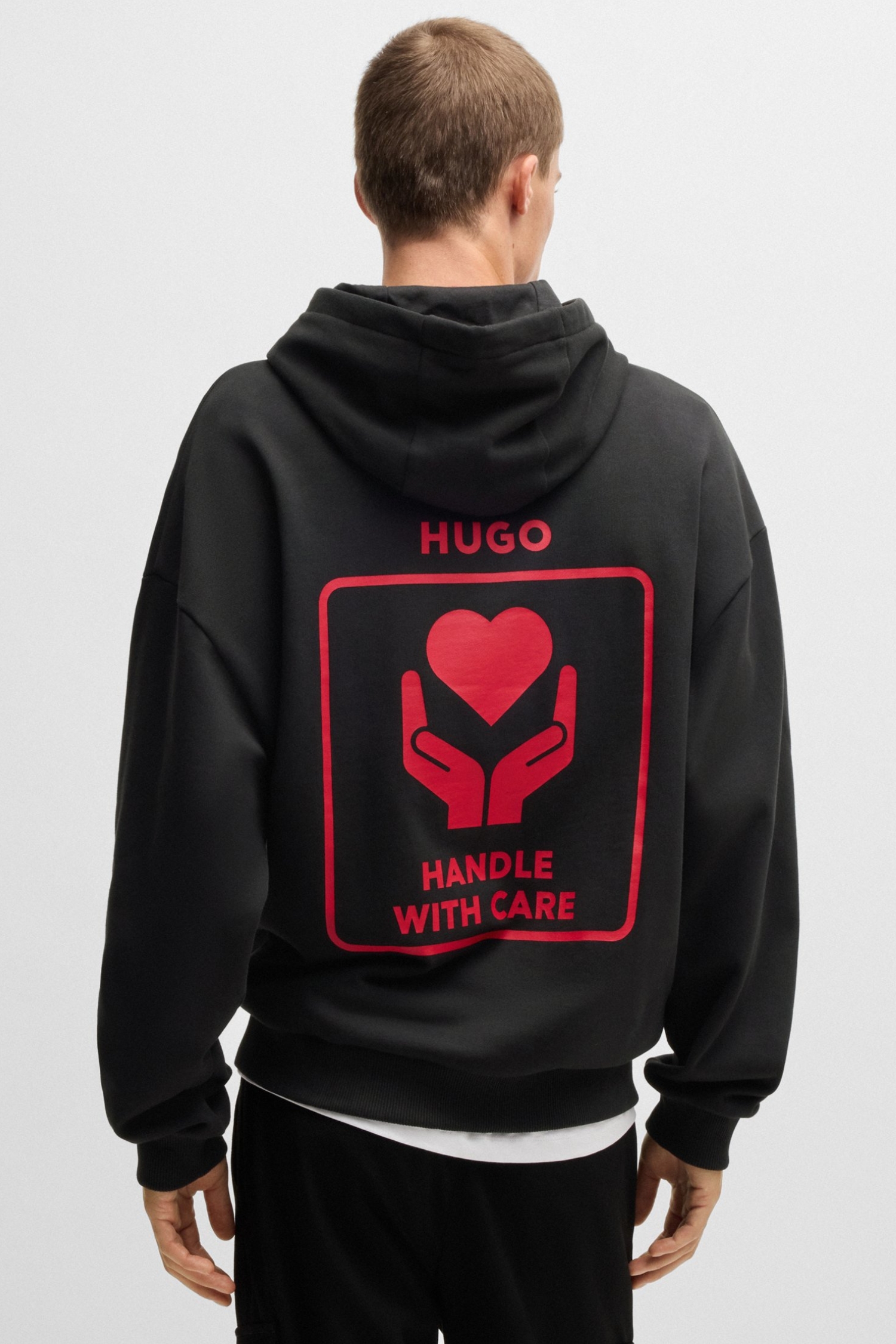 Чоловіче чорне худі HUGO 50530577;001