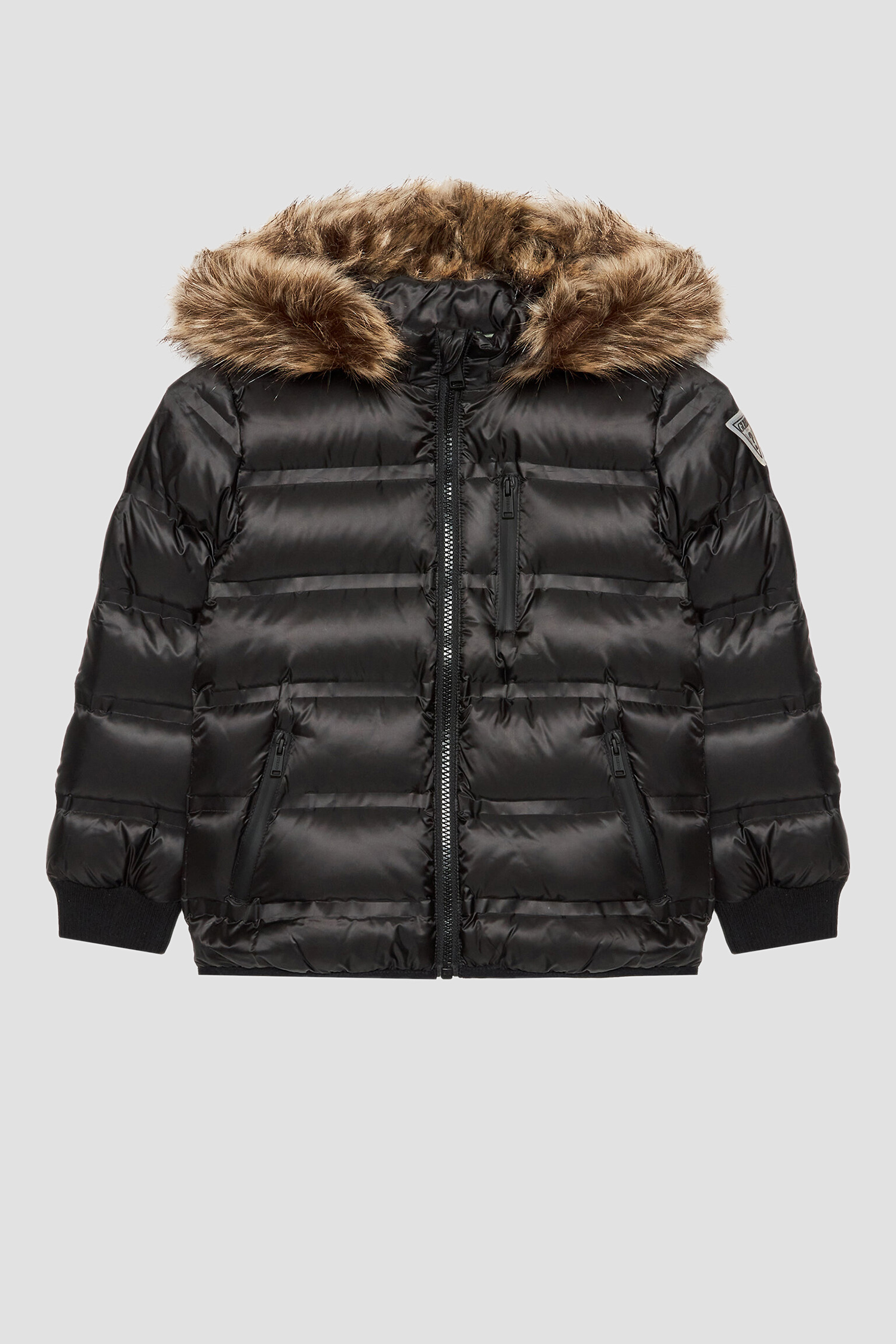 Дитячий чорний пуховик Guess Kids N2BL01.WEGY0;JBLK