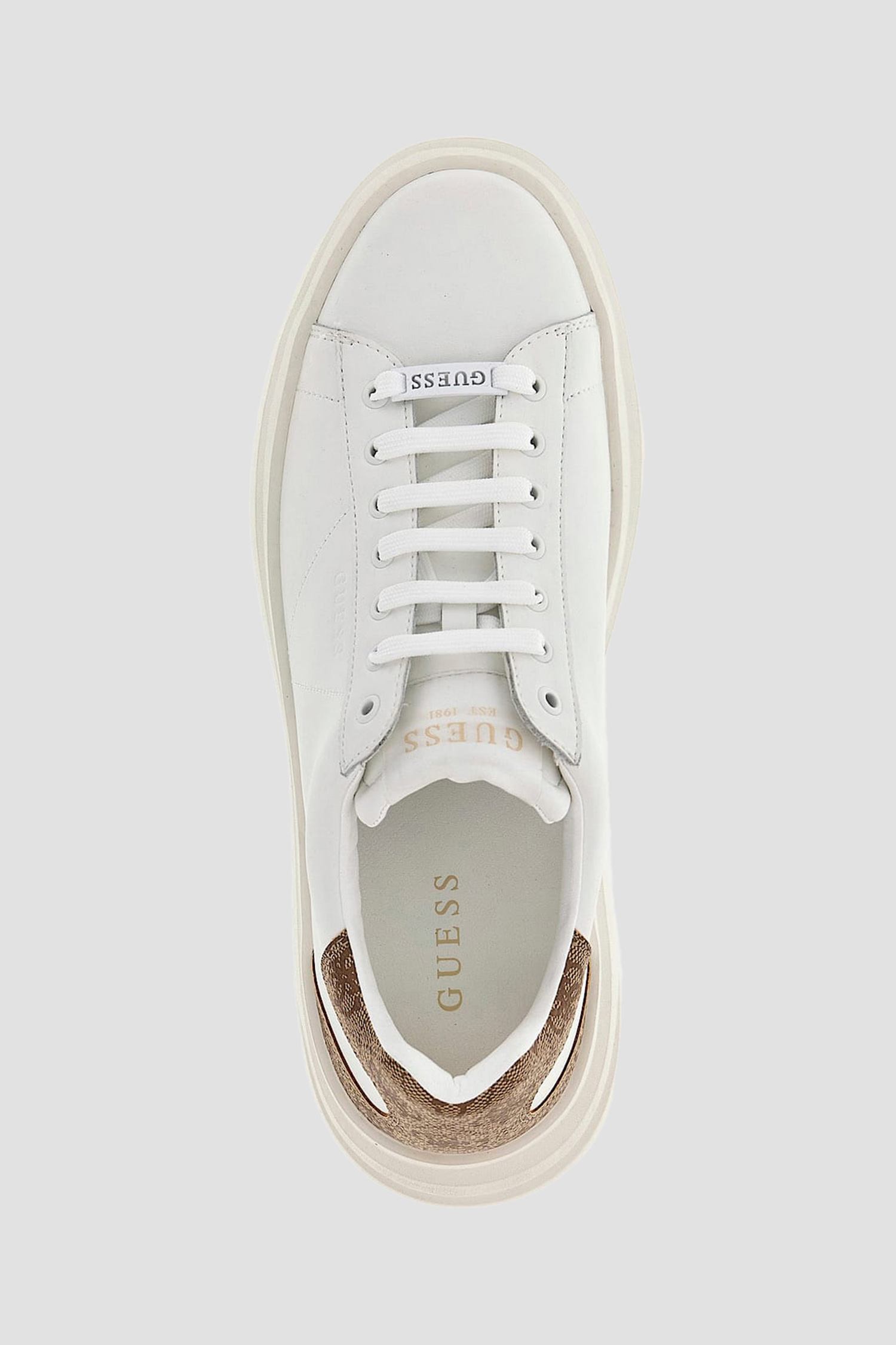 Чоловічі білі снікерси Guess FMPVIB.LEA12;WBEIB