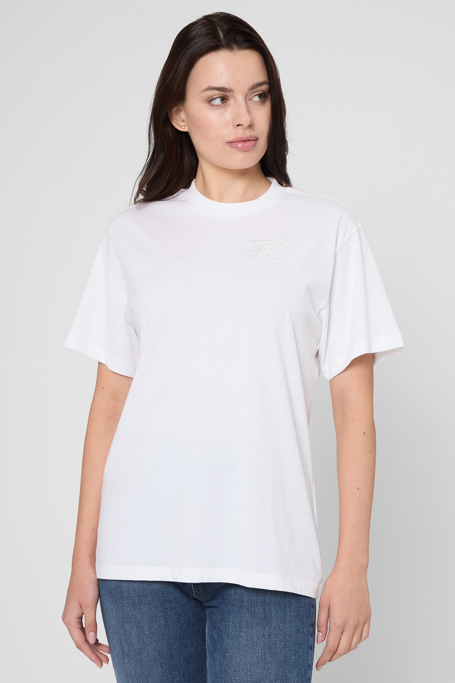 Жіноча біла футболка HUGO 50550901;100