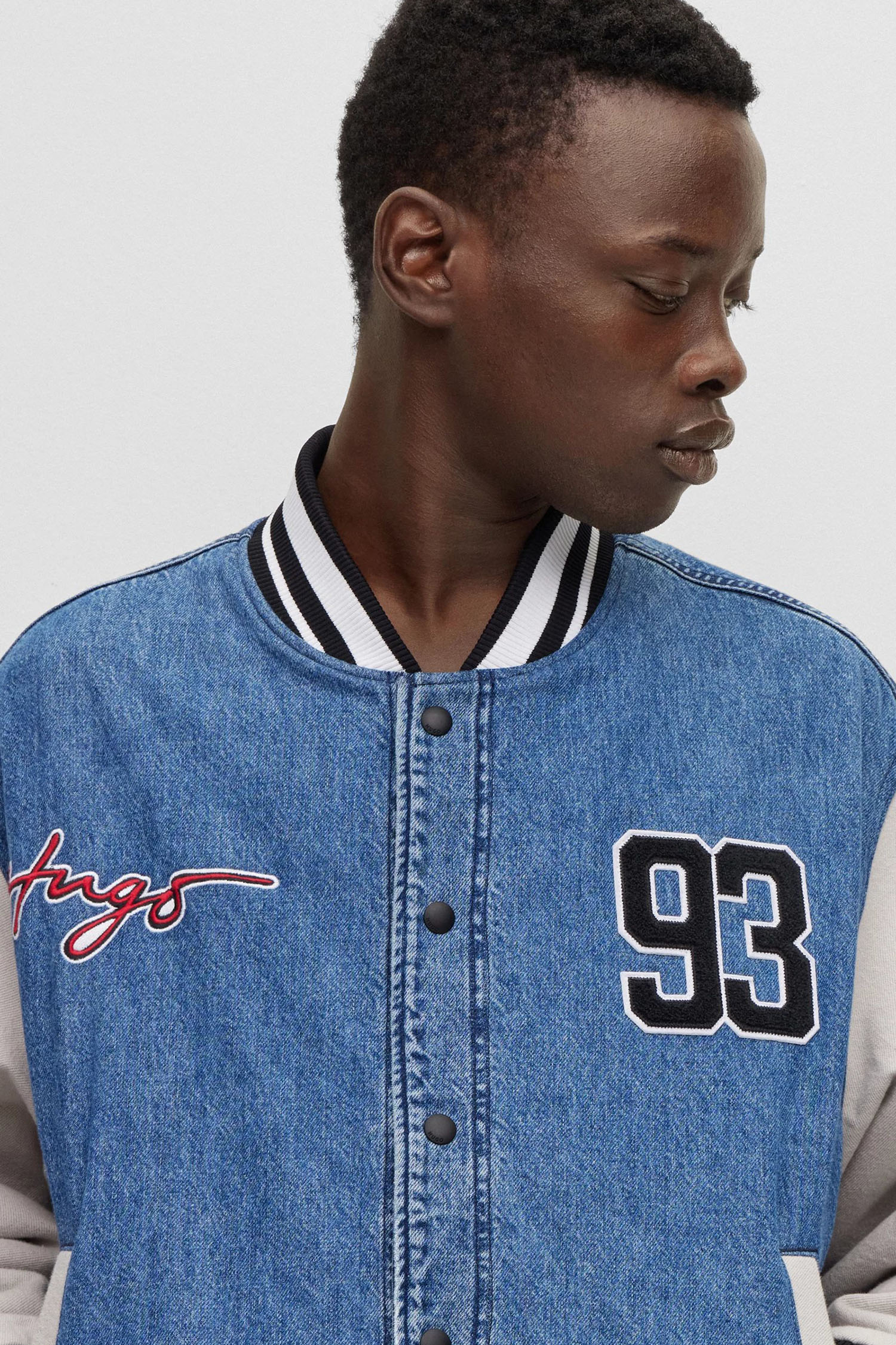 Мужской синий джинсовый бомбер HUGO 50489978;433