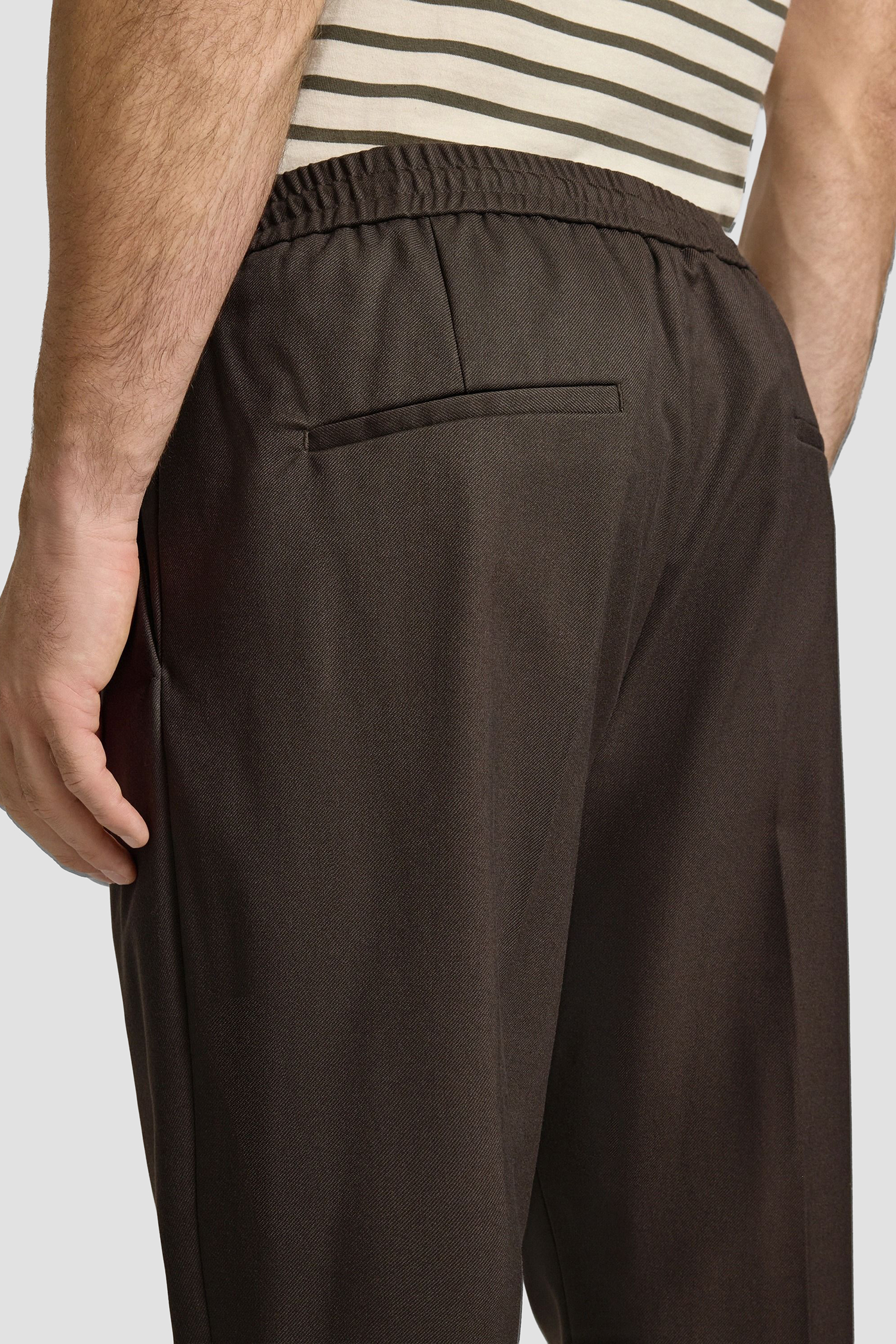 Мужские коричневые льняные брюки Antony Morato MMTR00748.FA600260;4089