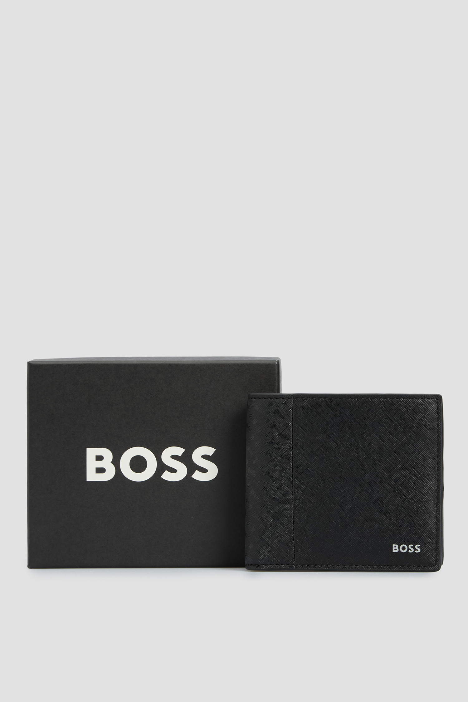 Мужской черный кожаный кошелек BOSS 50517058;001