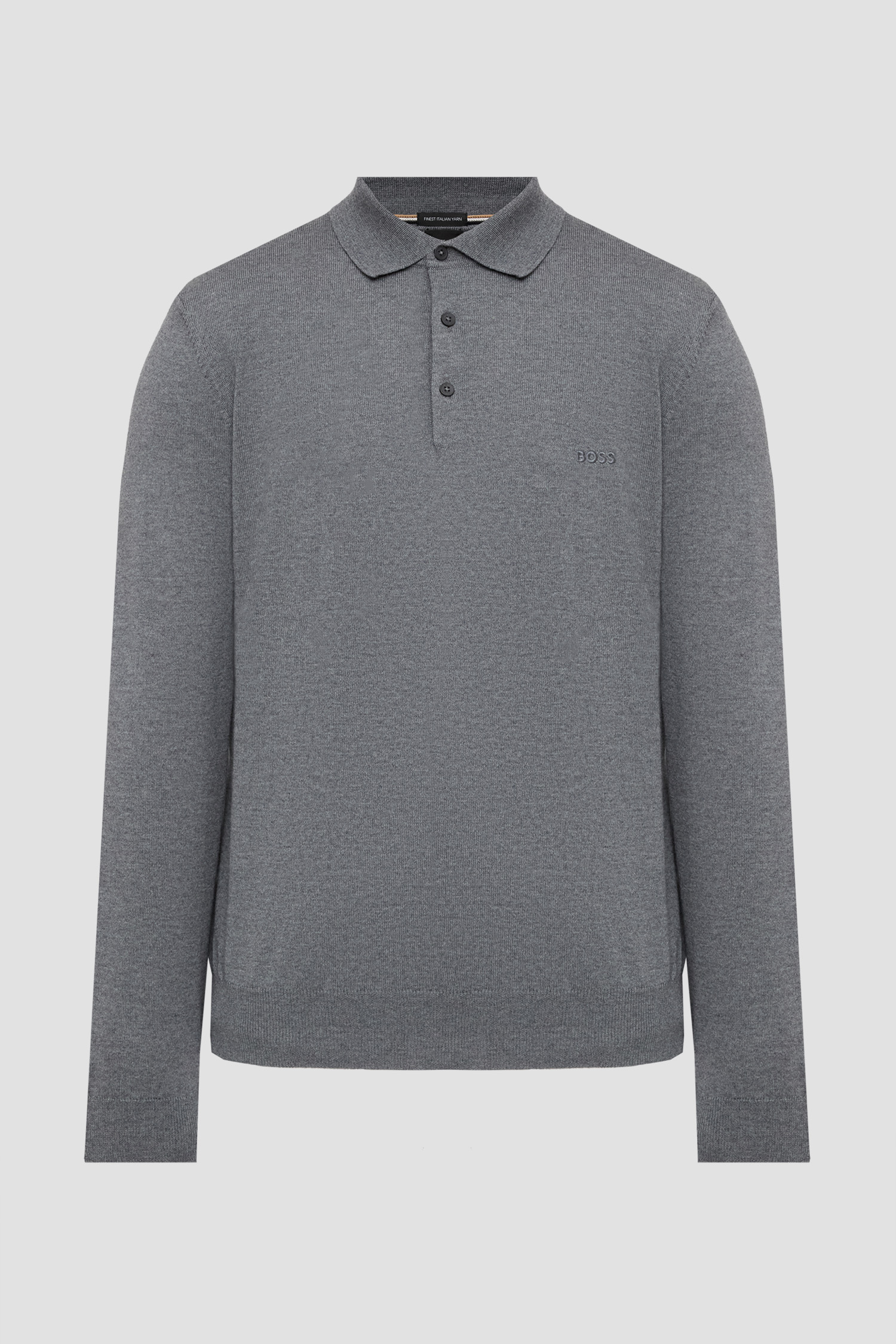 Мужское серое шерстяное поло BOSS 50476357;030