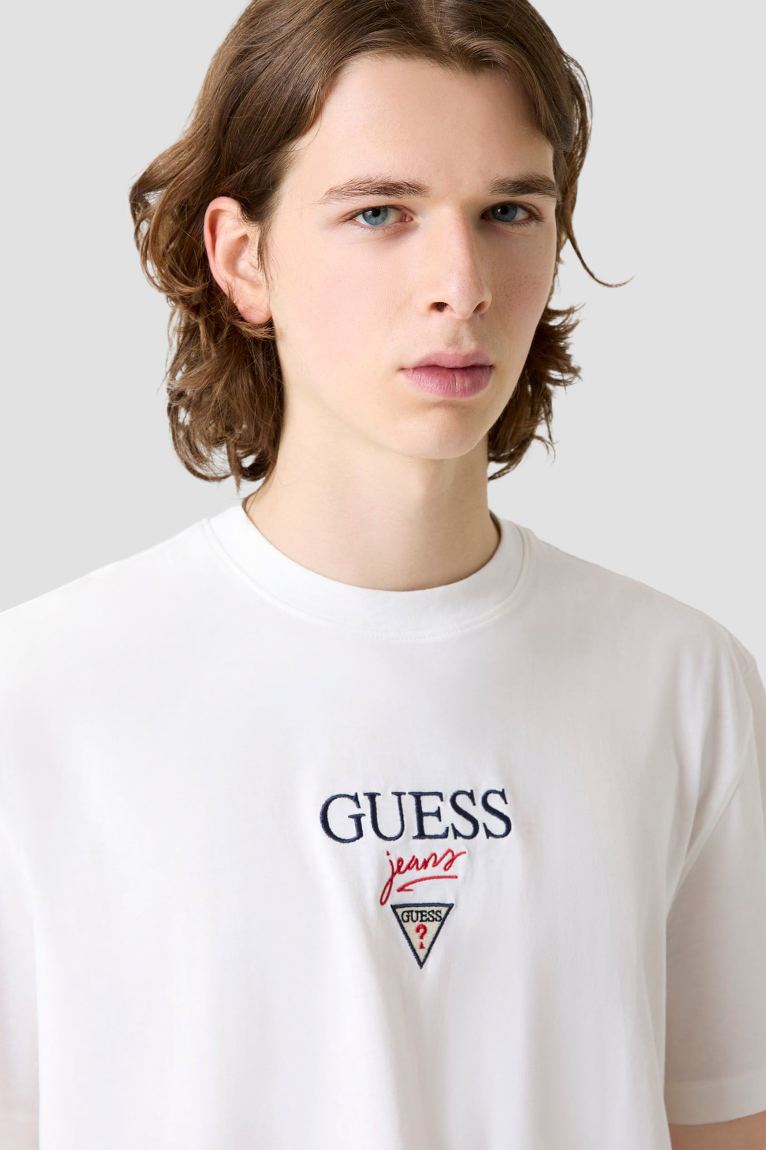 Чоловіча біла футболка Guess Jeans M6RI45.K8HM0;G046