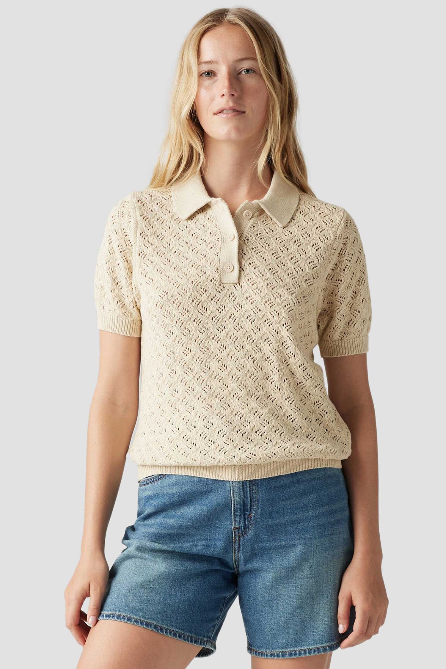 Женское бежевое поло Levi’s® 0012V;0000
