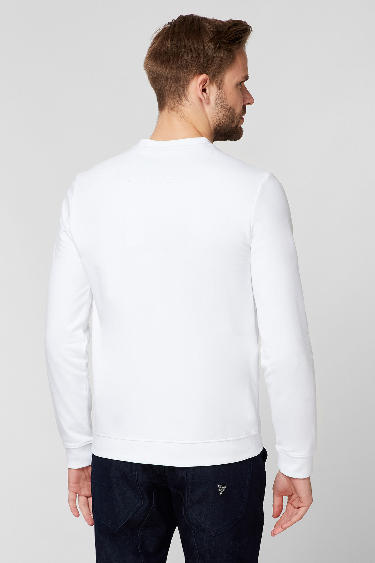 Мужской белый свитшот Guess M0BQ37.K7ON1;TWHT — Ultrashop