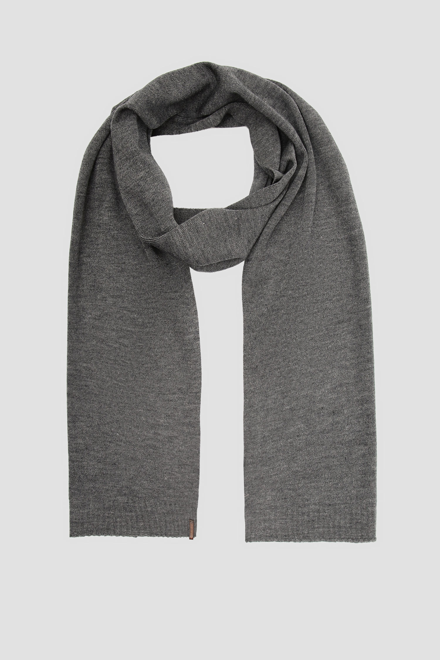 Темно-серый шерстяной шарф для парней Baldinini 128004;98