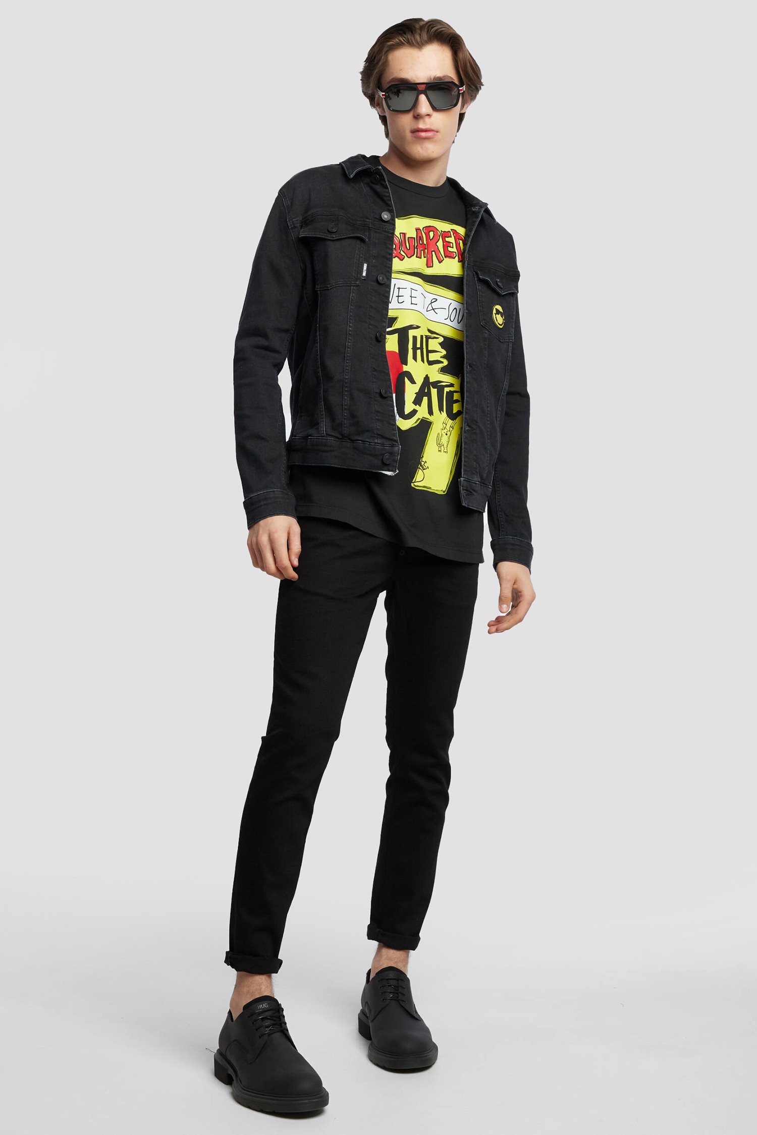Мужская черная джинсовая куртка KARL x SmileyWorld® Karl Lagerfeld 521832.505801;990