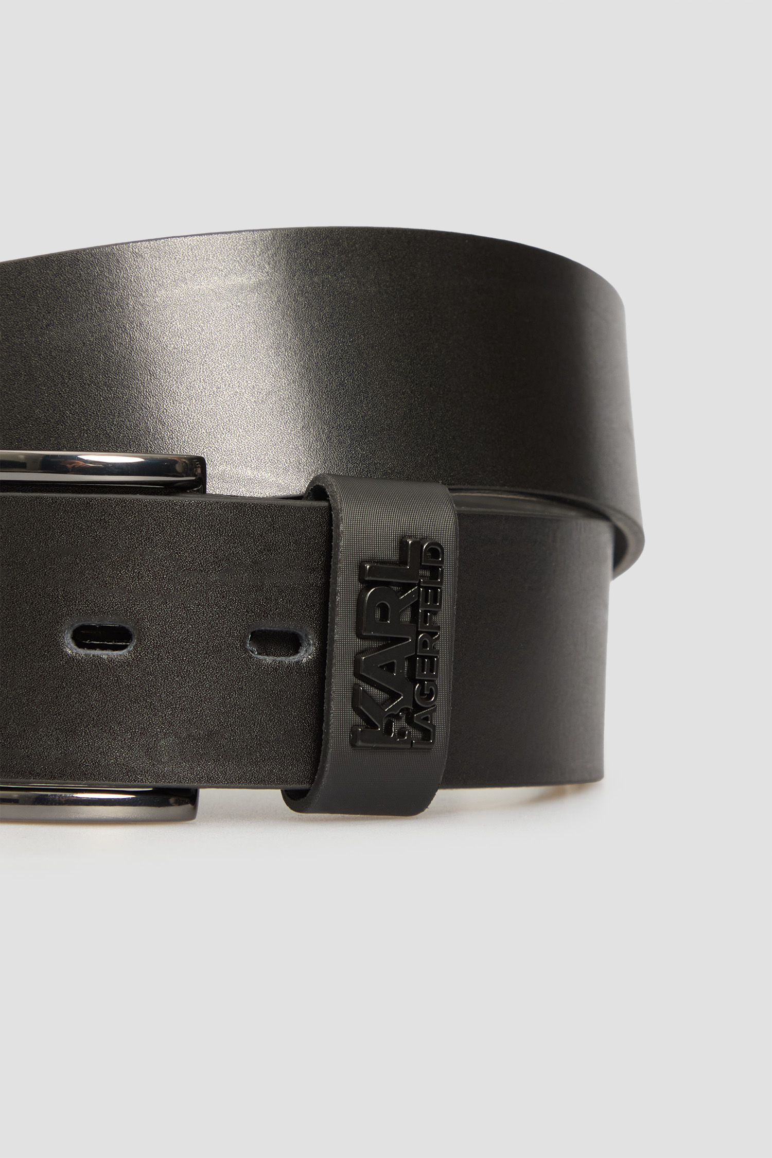 Чоловічий чорний шкіряний ремінь Karl Lagerfeld 553431.815300;990