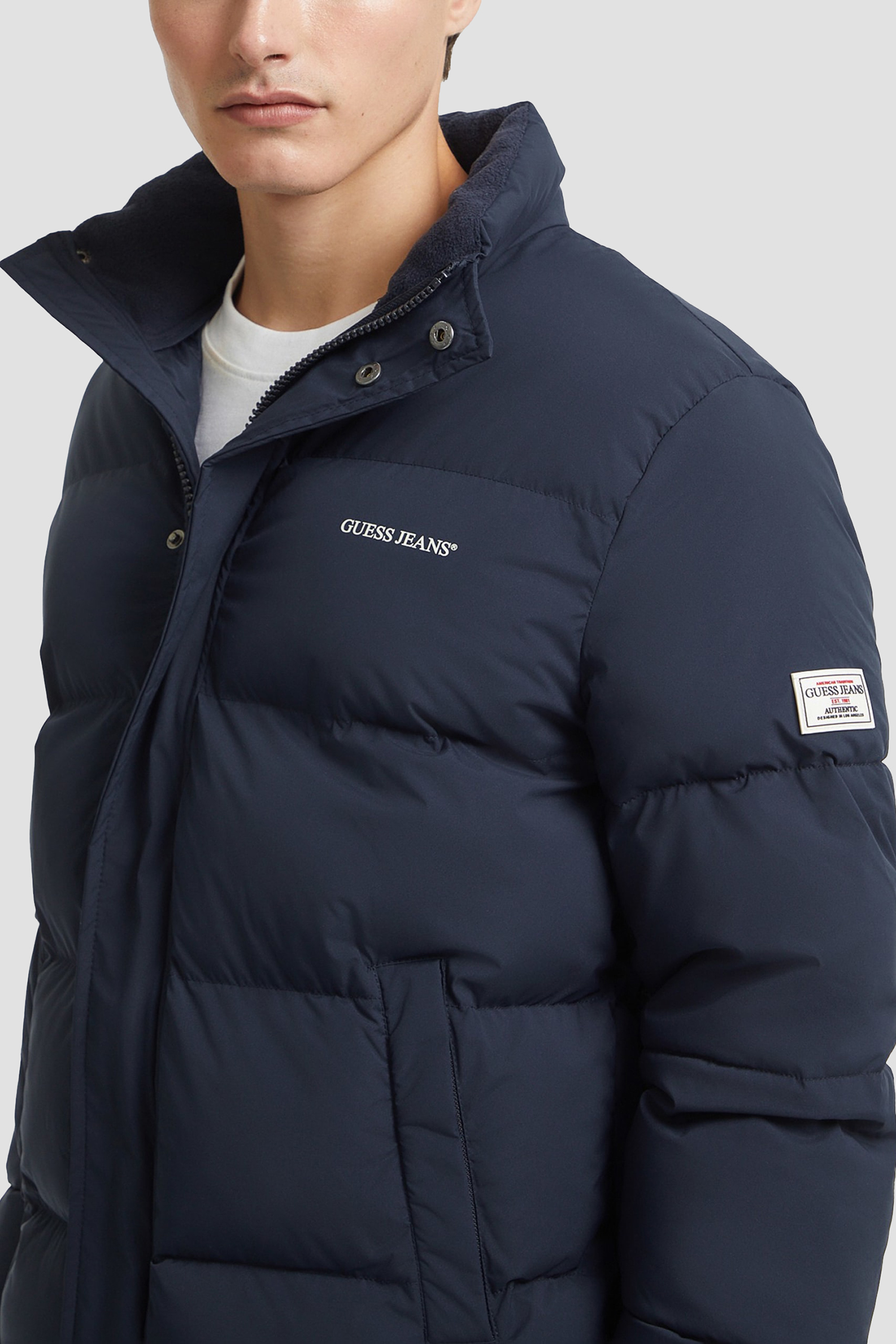 Мужская темно-синяя куртка Guess Jeans M4BL20.WGII2;A71W