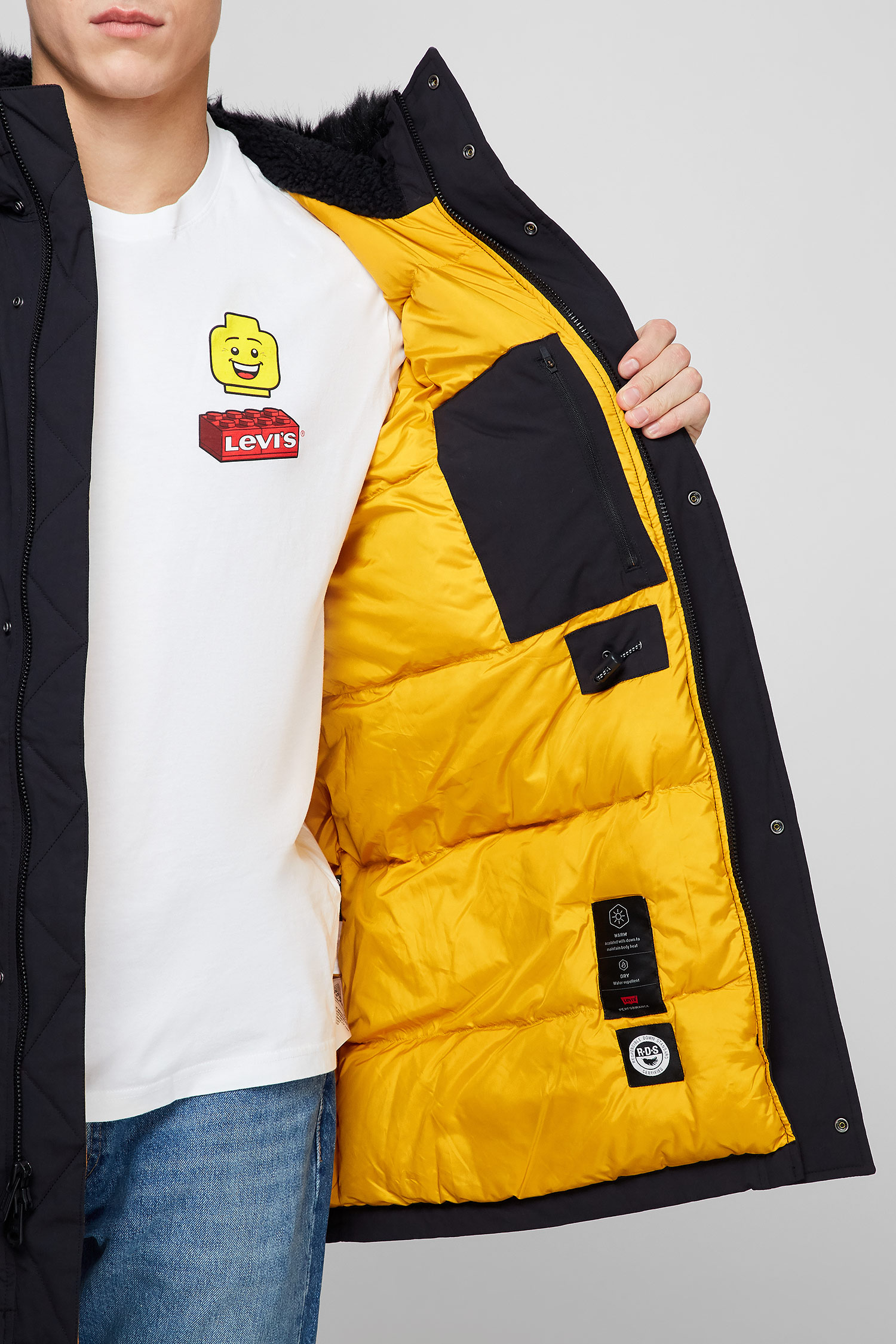 Чоловіча чорна пухова парка Levi’s® 27522;0000