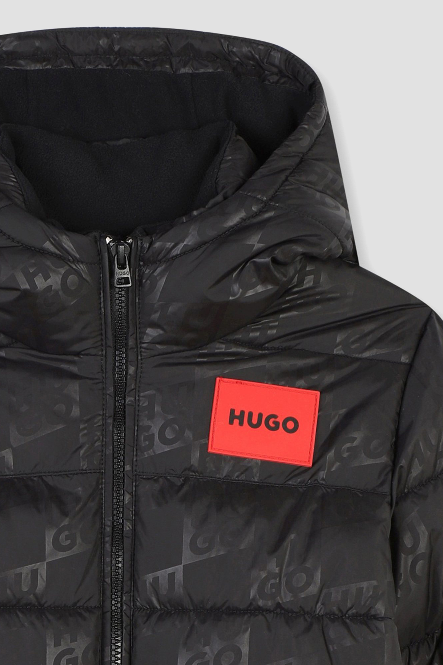 Дитяча чорна куртка з візерунком HUGO kids G00199;09B