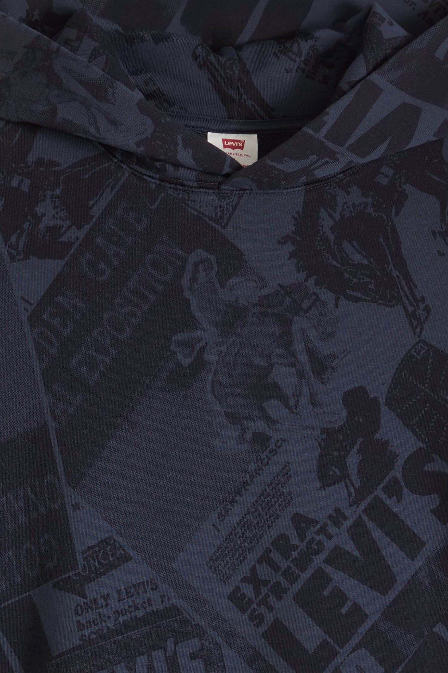 Мужское темно-синее худи с узором Levi’s® 0065D;0000