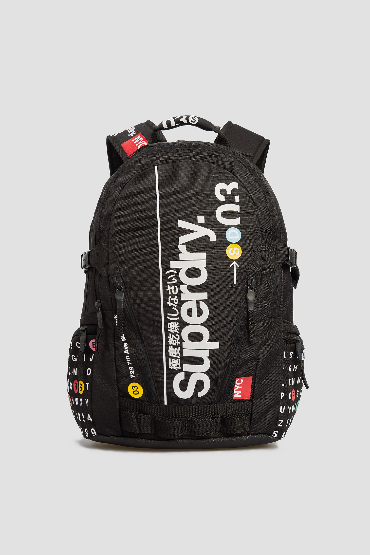 Черный рюкзак для парней SuperDry M9110140A;02A
