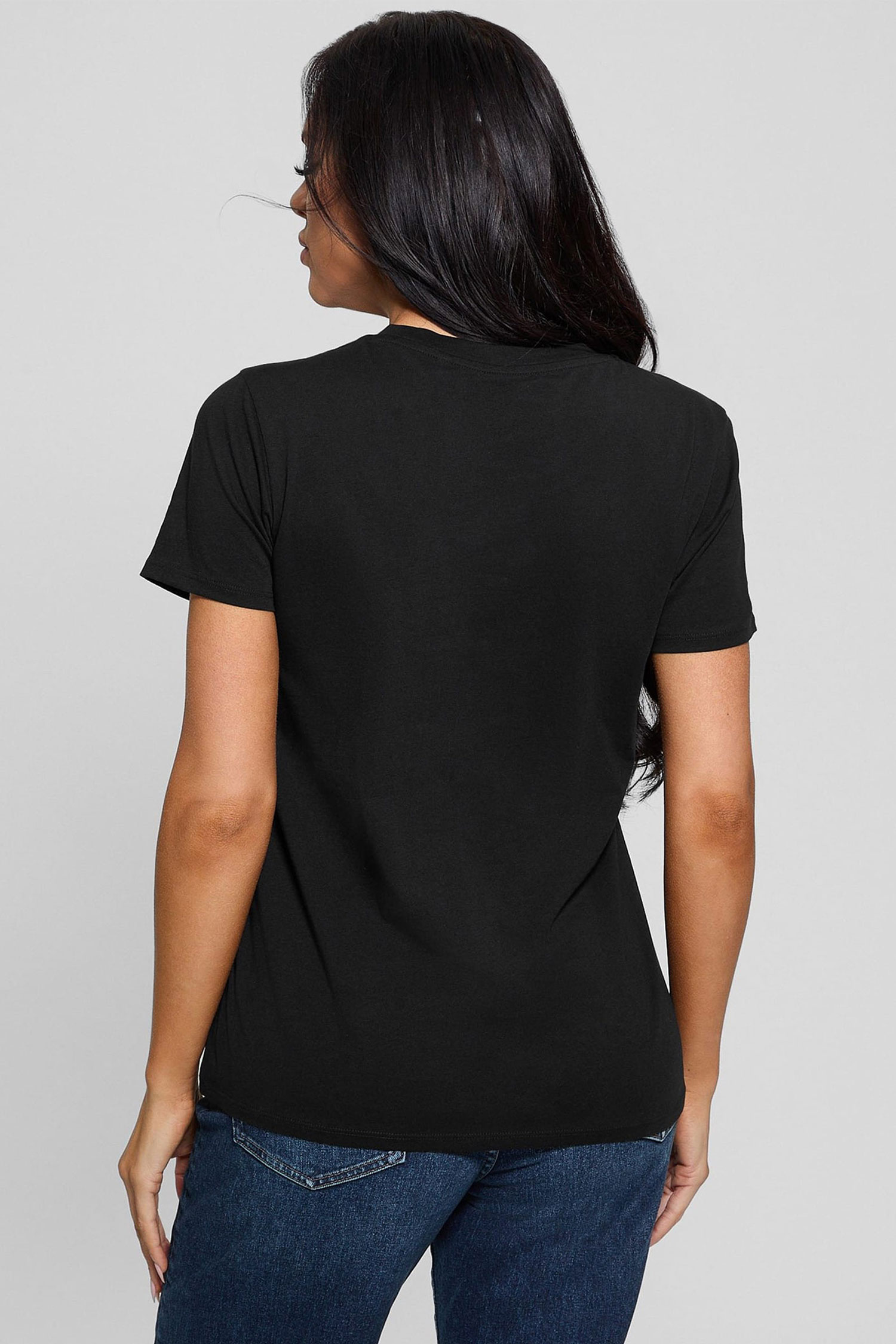 Женская черная футболка Guess W5RI08.K9RM1;JBLK