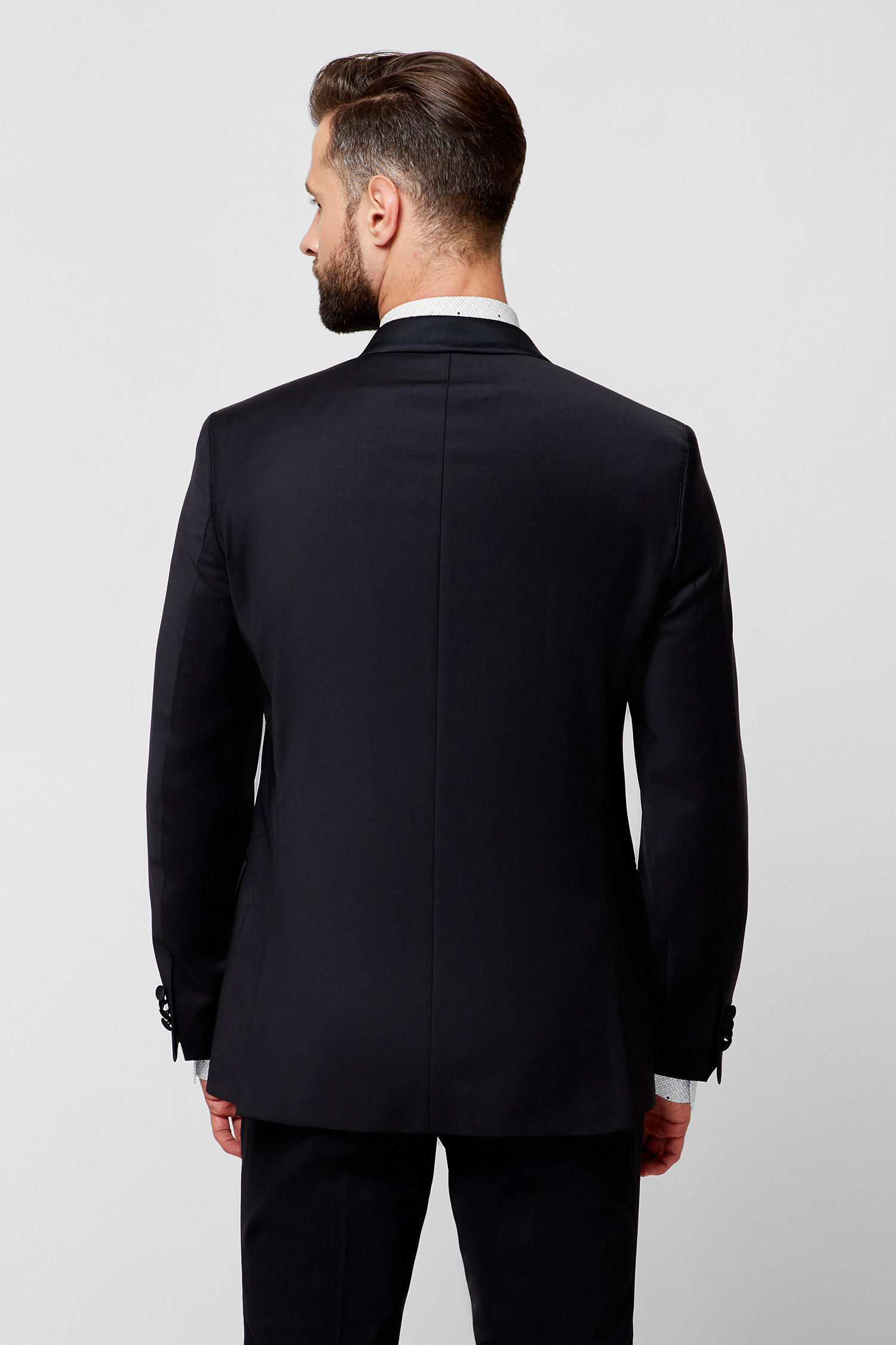 Мужской черный шерстяной пиджак Karl Lagerfeld 500096.155225;990