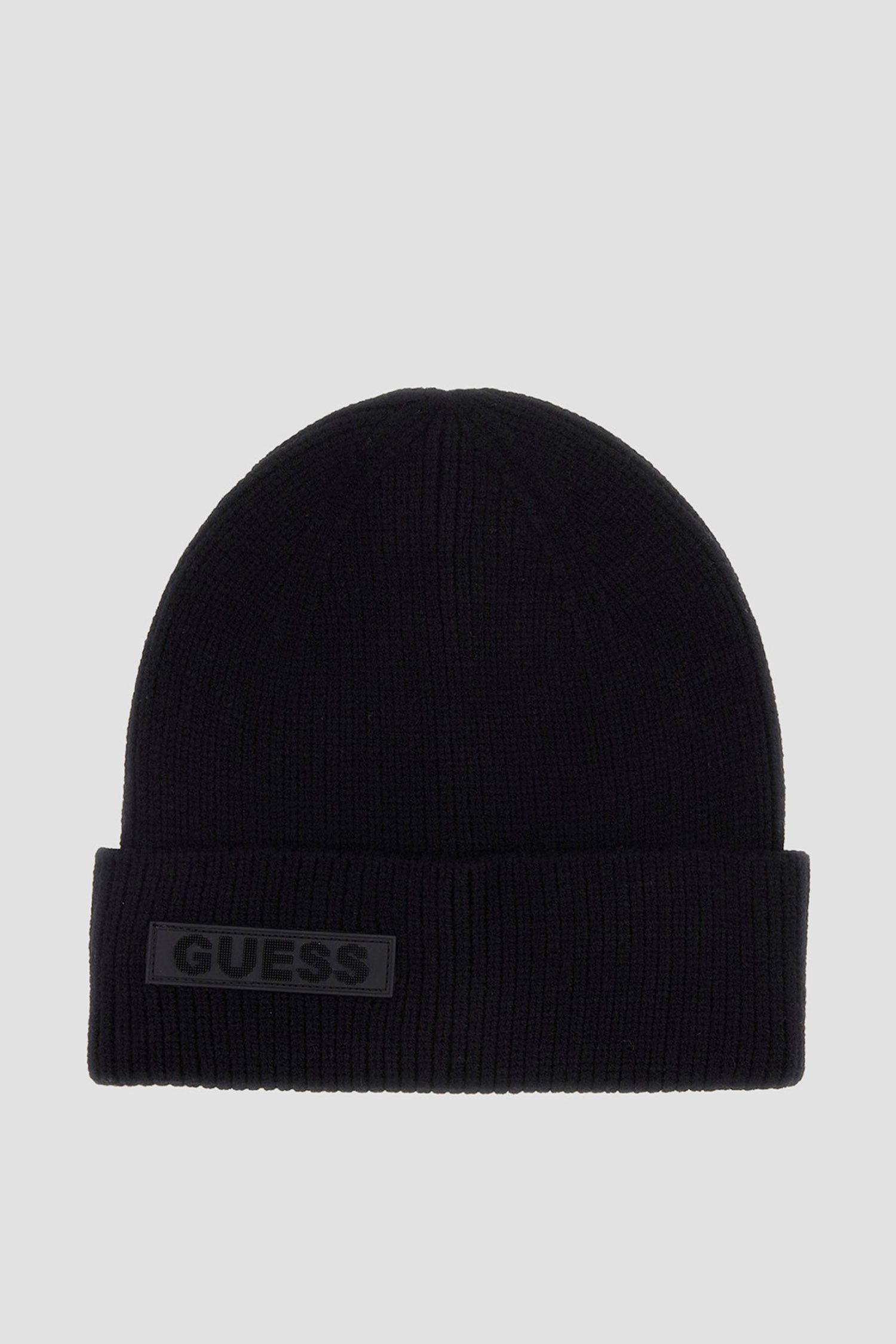 Чоловіча чорна шапка Guess AM9583.POL01;BLA