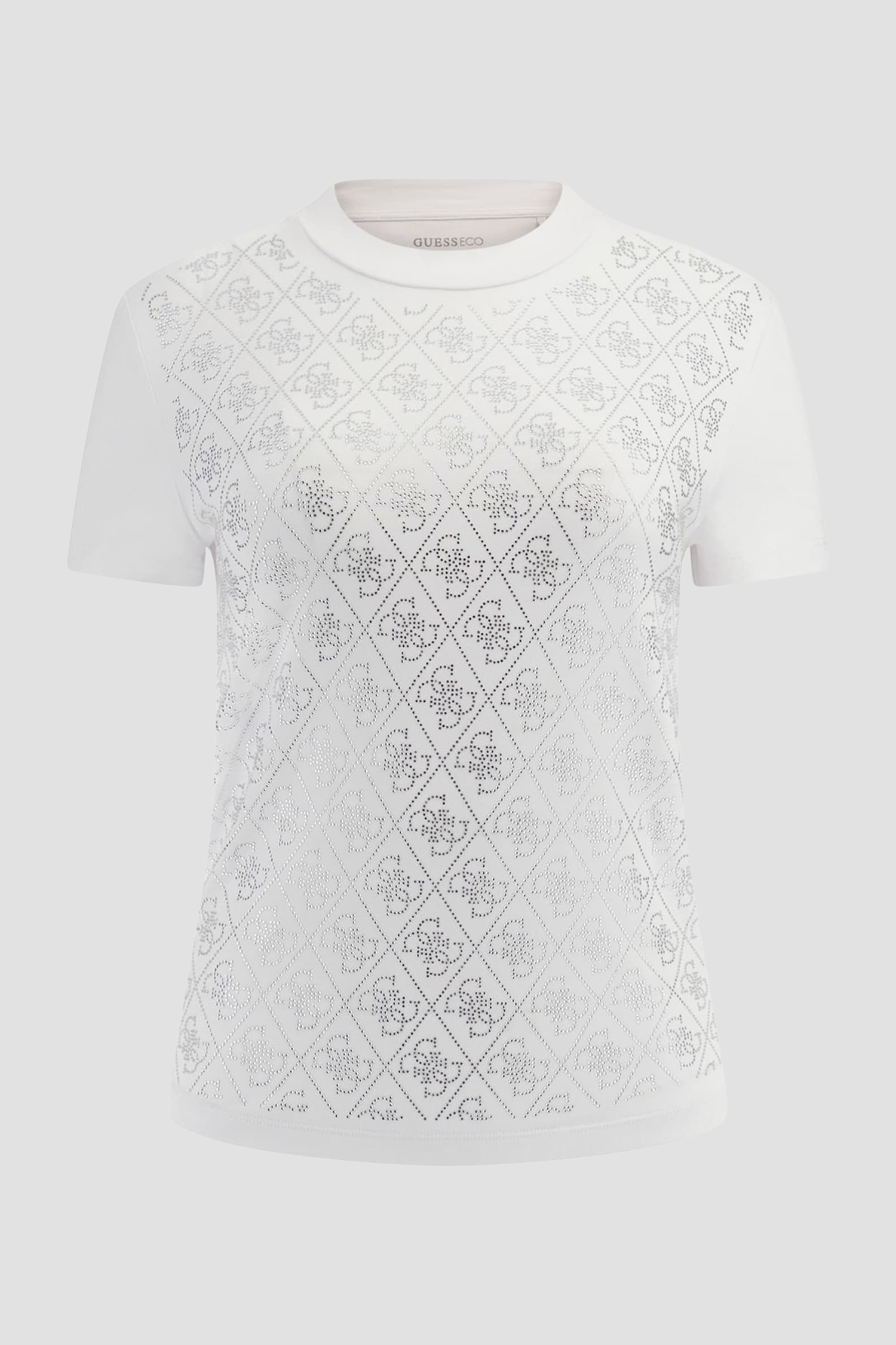 Жіноча біла футболка з візерунком Guess W4BI26.J1314;G011