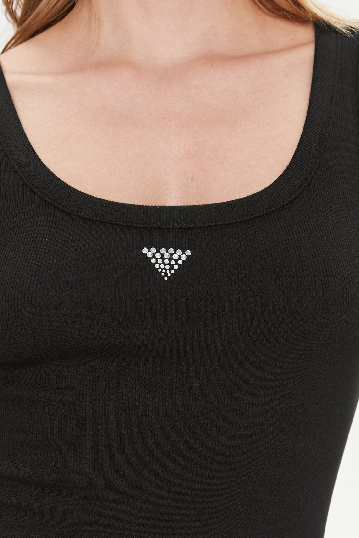 Жіноча чорна майка Guess W3YP68.KA0H1;JBLK