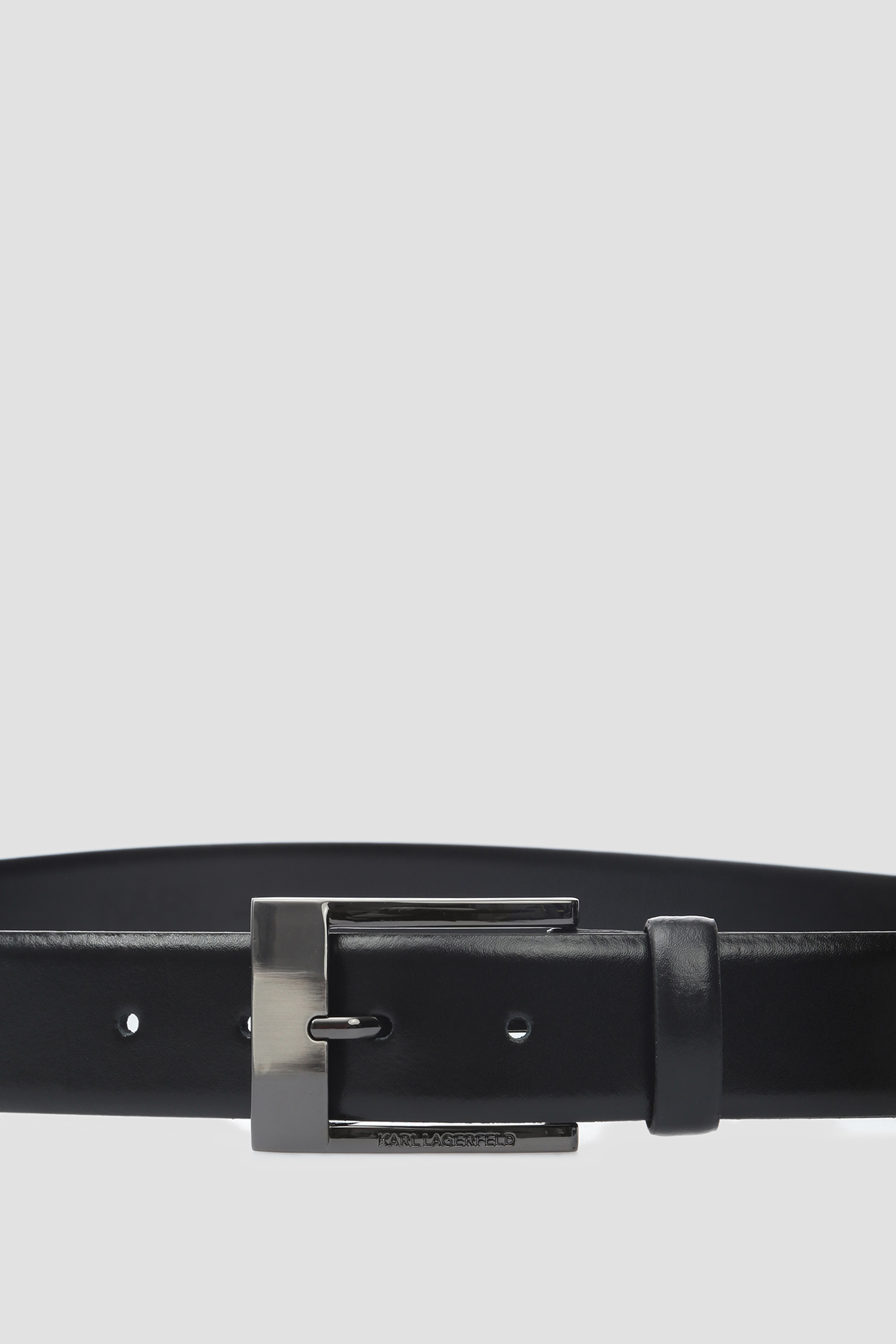 Чоловічий чорний шкіряний ремінь Karl Lagerfeld 591428.815300;990