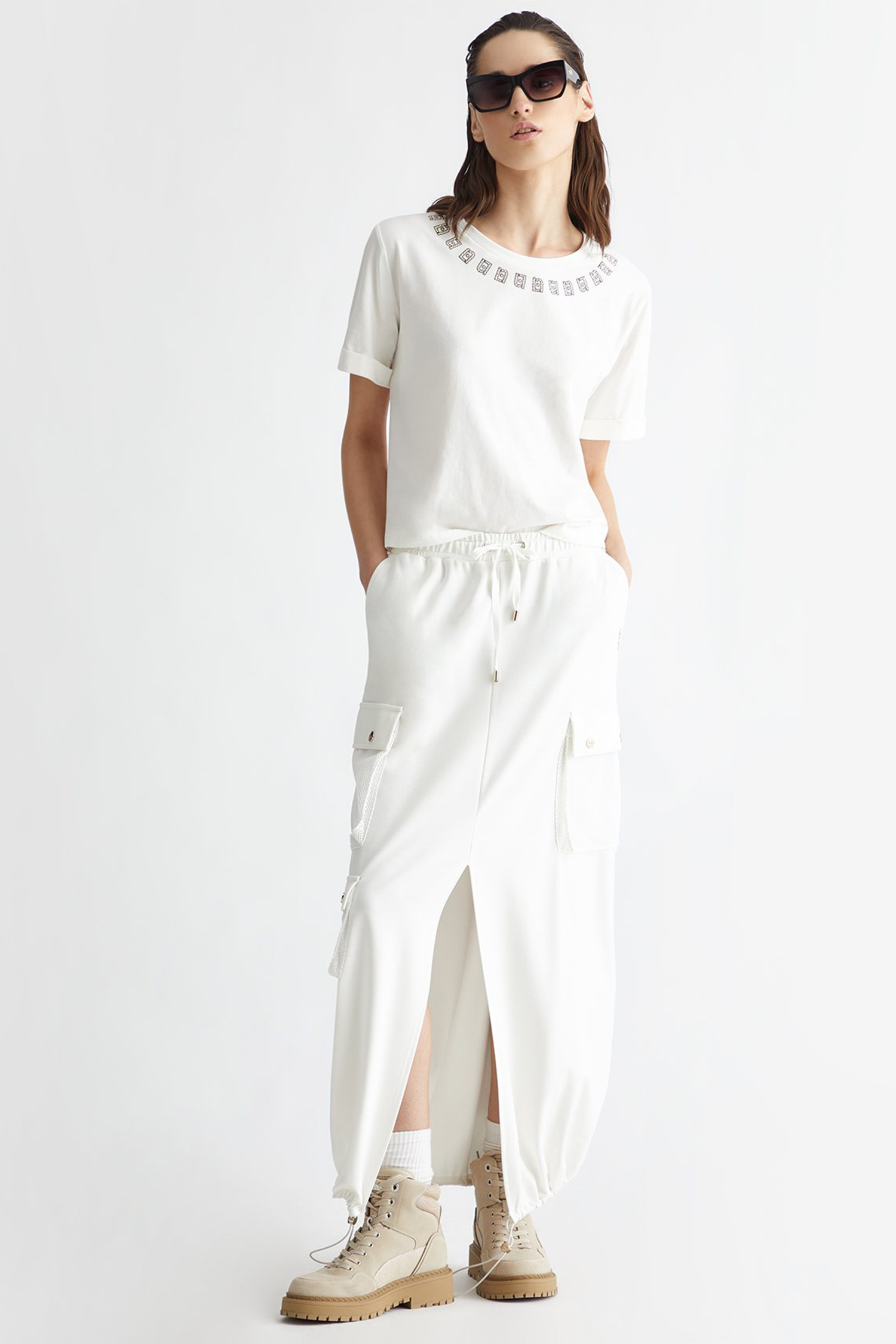 Жіноча біла футболка Liu Jo TA4135.JS003;N9136