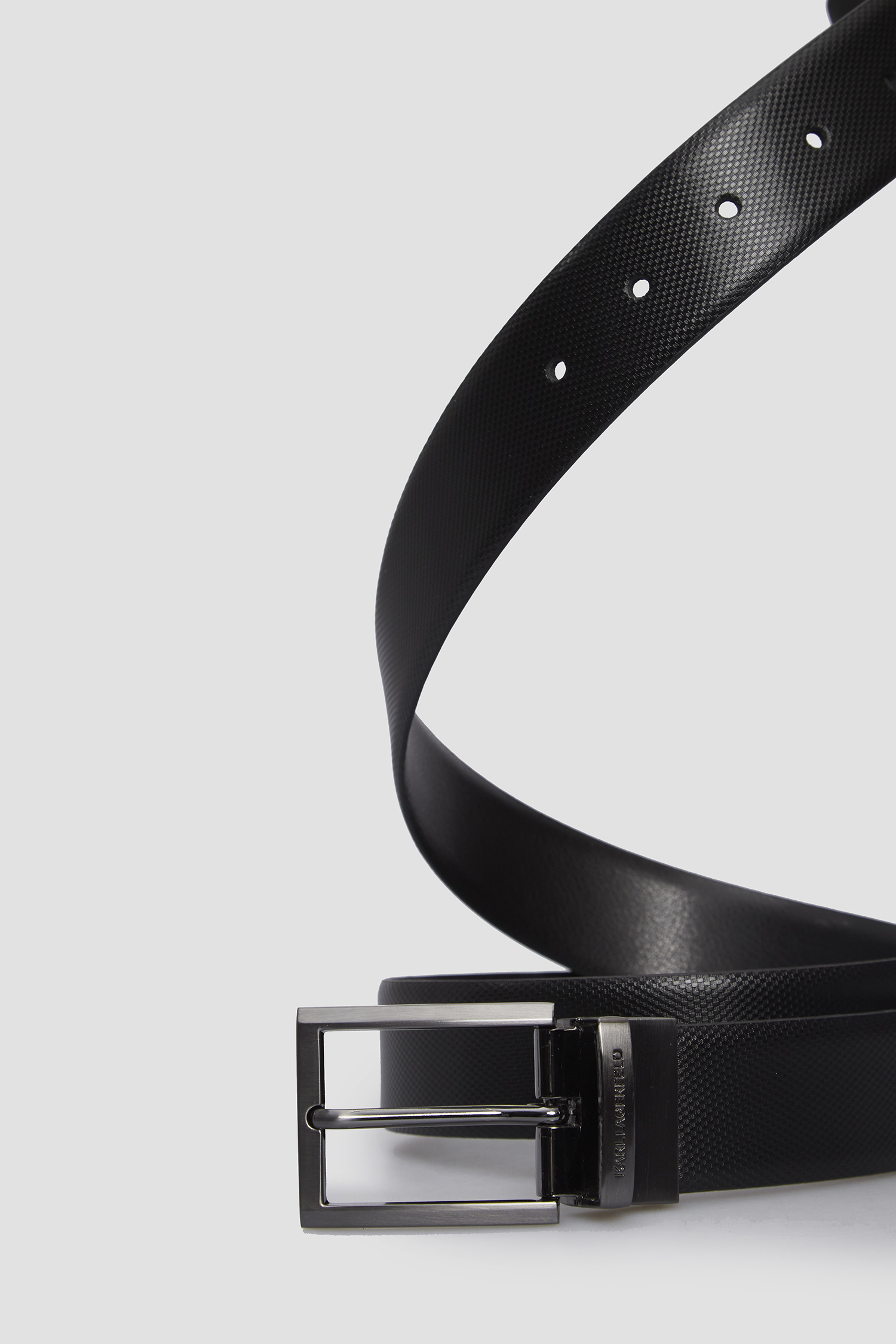 Чоловічий чорний шкіряний двосторонній ремінь Karl Lagerfeld 542434.815302;990