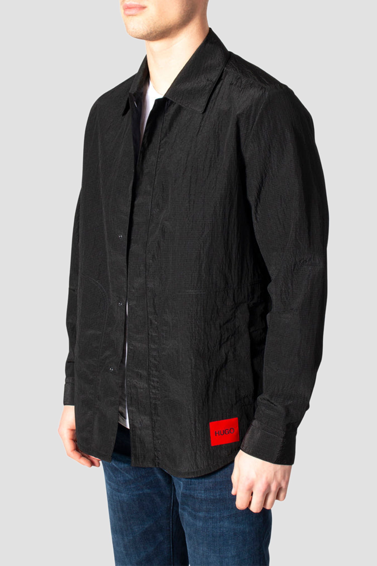 Мужская черная рубашка HUGO 50465120;001