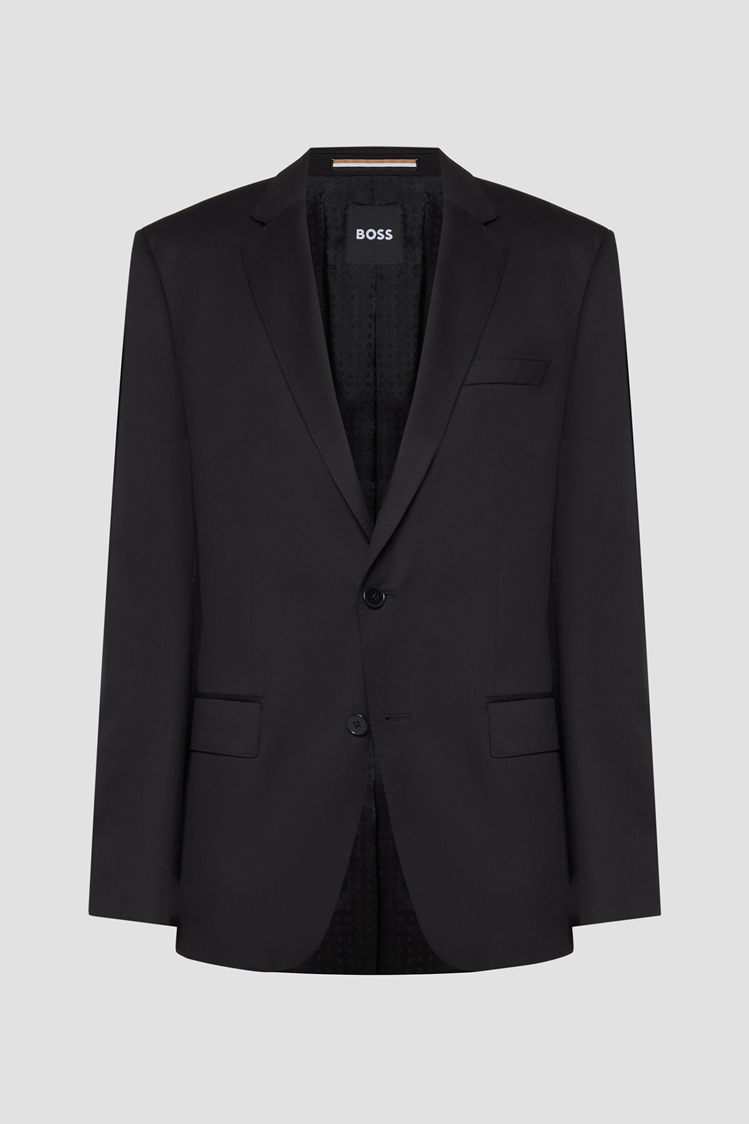 Чоловічий чорний вовняний костюм (піджак, брюки) BOSS 50469171K;001