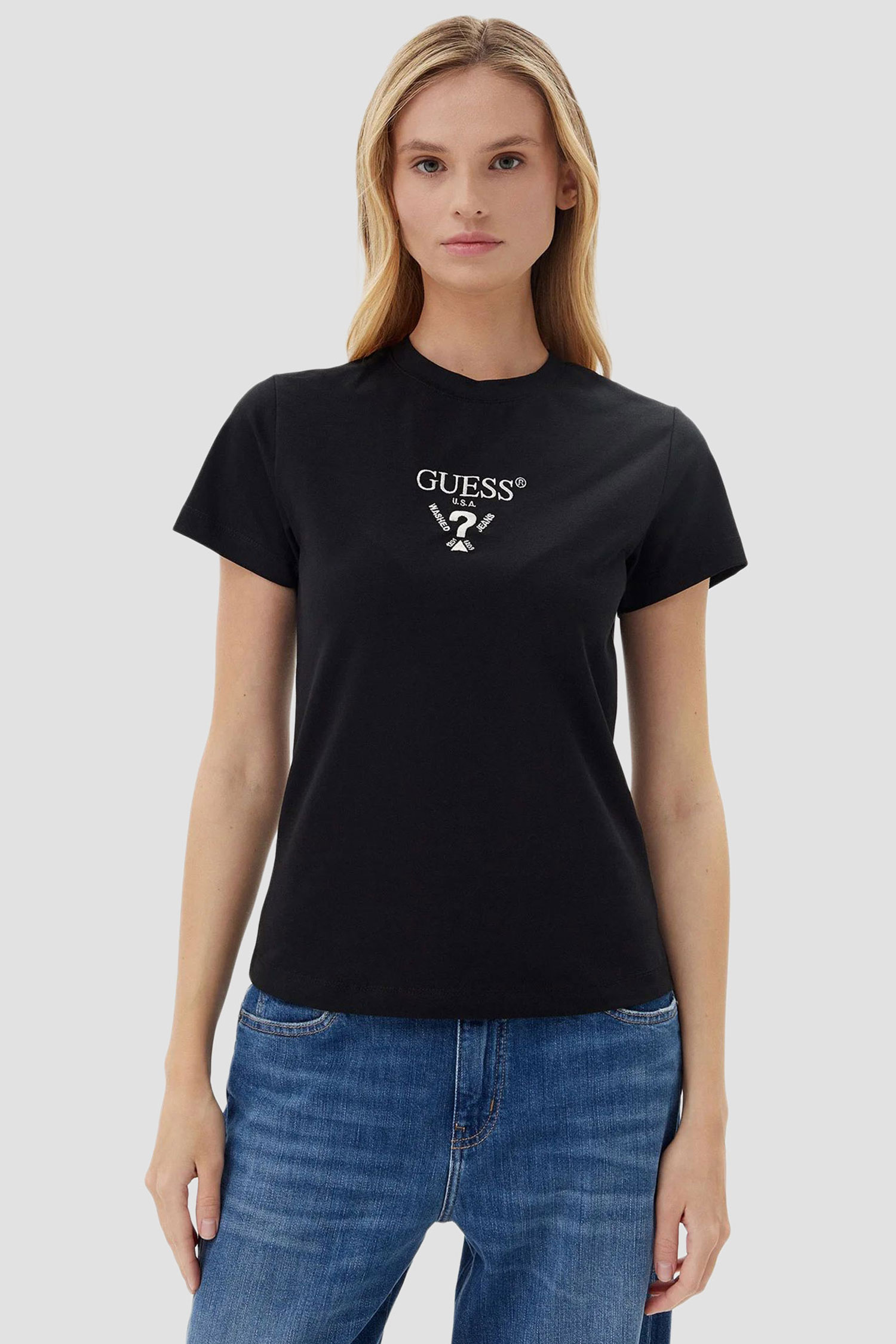 Женская черная футболка Guess V4YI21.KCDH1;FJ8N