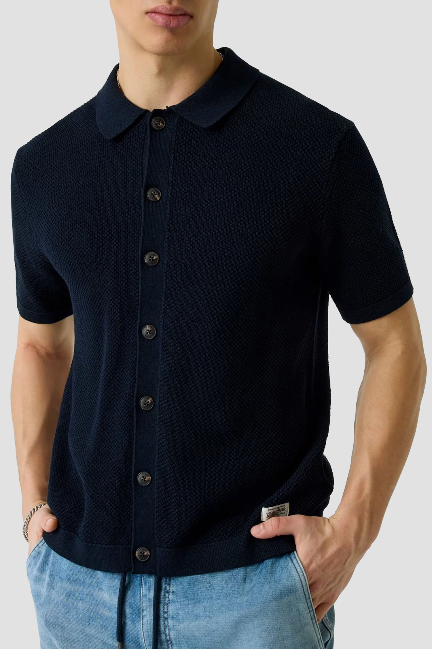 Мужской темно-синий кардиган Guess Jeans M6GRZ1.Z3HM1;A71W
