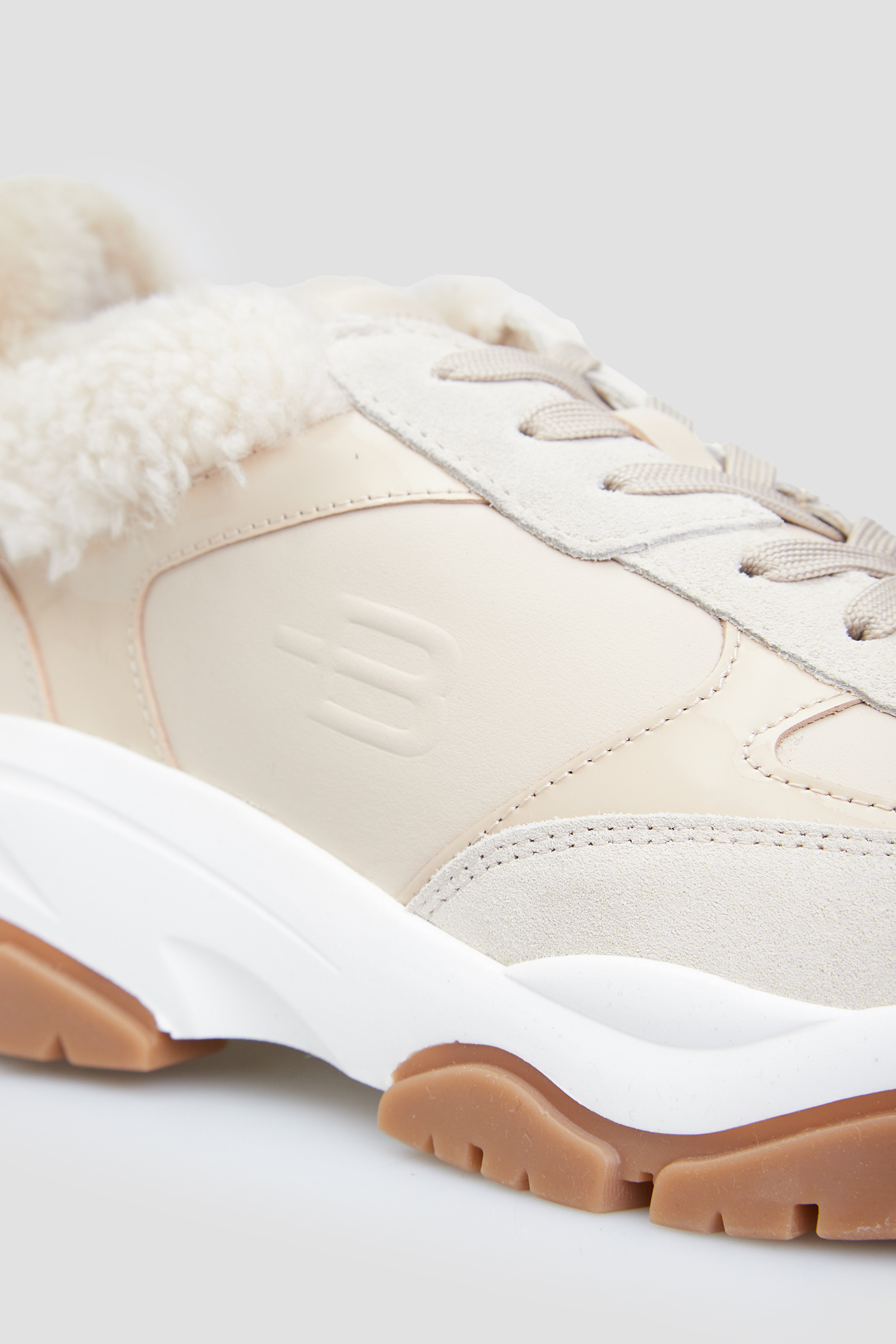 Жіночі бежеві шкіряні кросівки BALDININI D5B830A1CAVI;9012