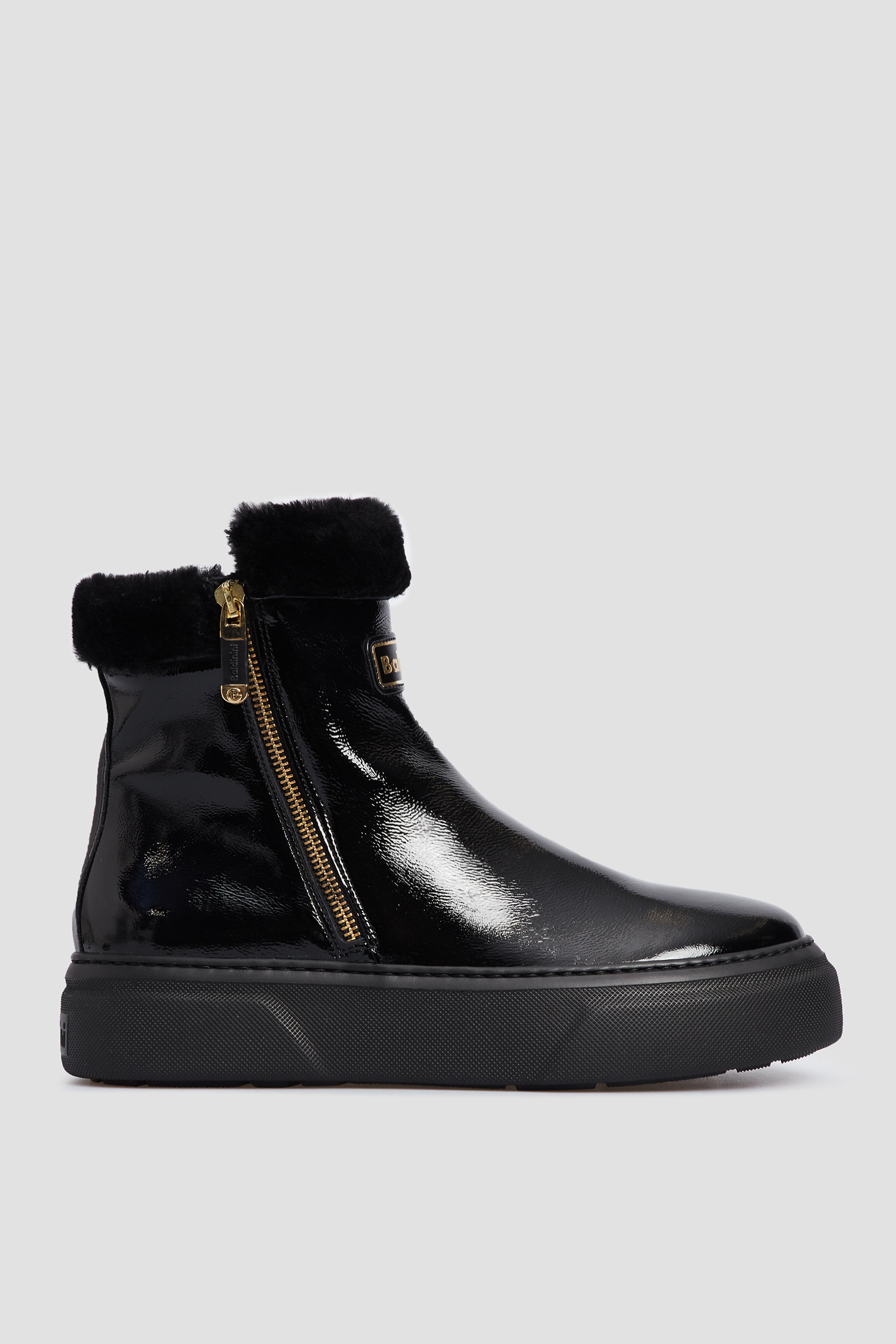Женские черные кожаные ботинки Baldinini 148746NPMO;00