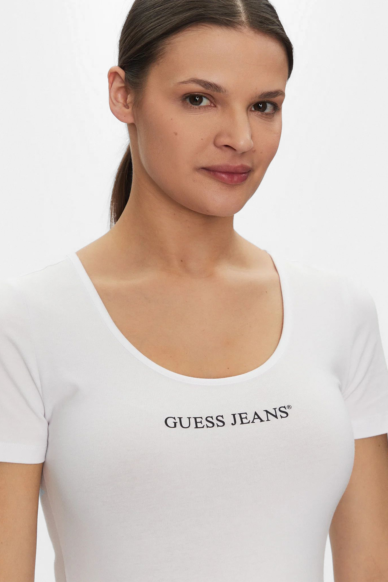 Женское белое боди Guess Jeans W5GP25.J1314;G011