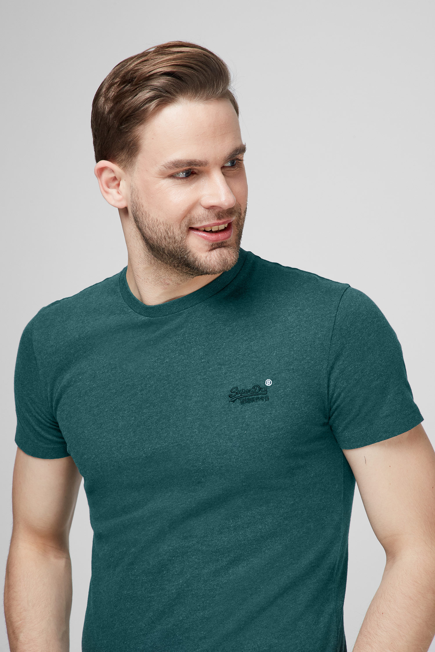 Мужская темно-зеленая футболка SuperDry M1000020A;R6T — Ultrashop