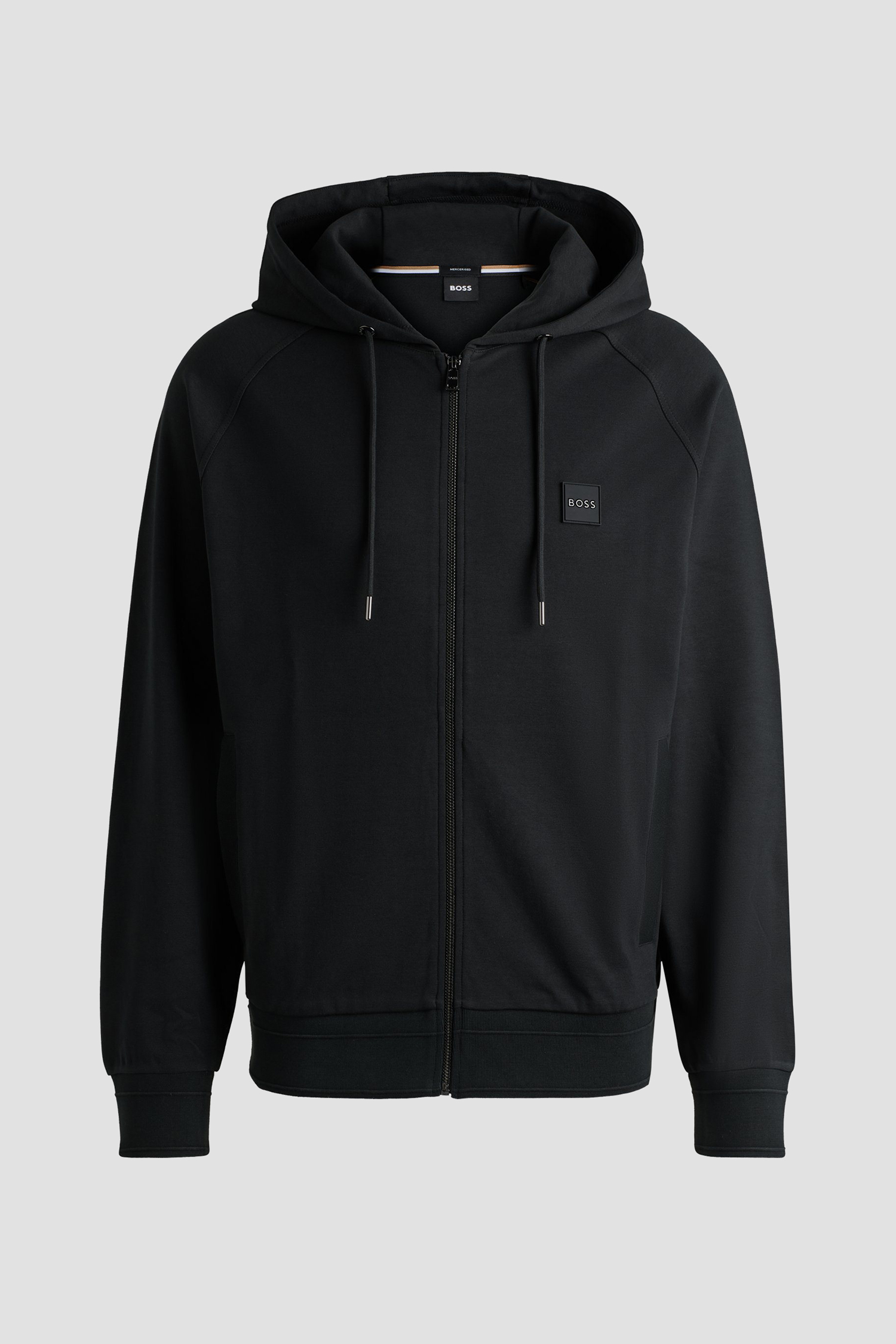 Мужская черная кофта на молнии BOSS 50495272;002