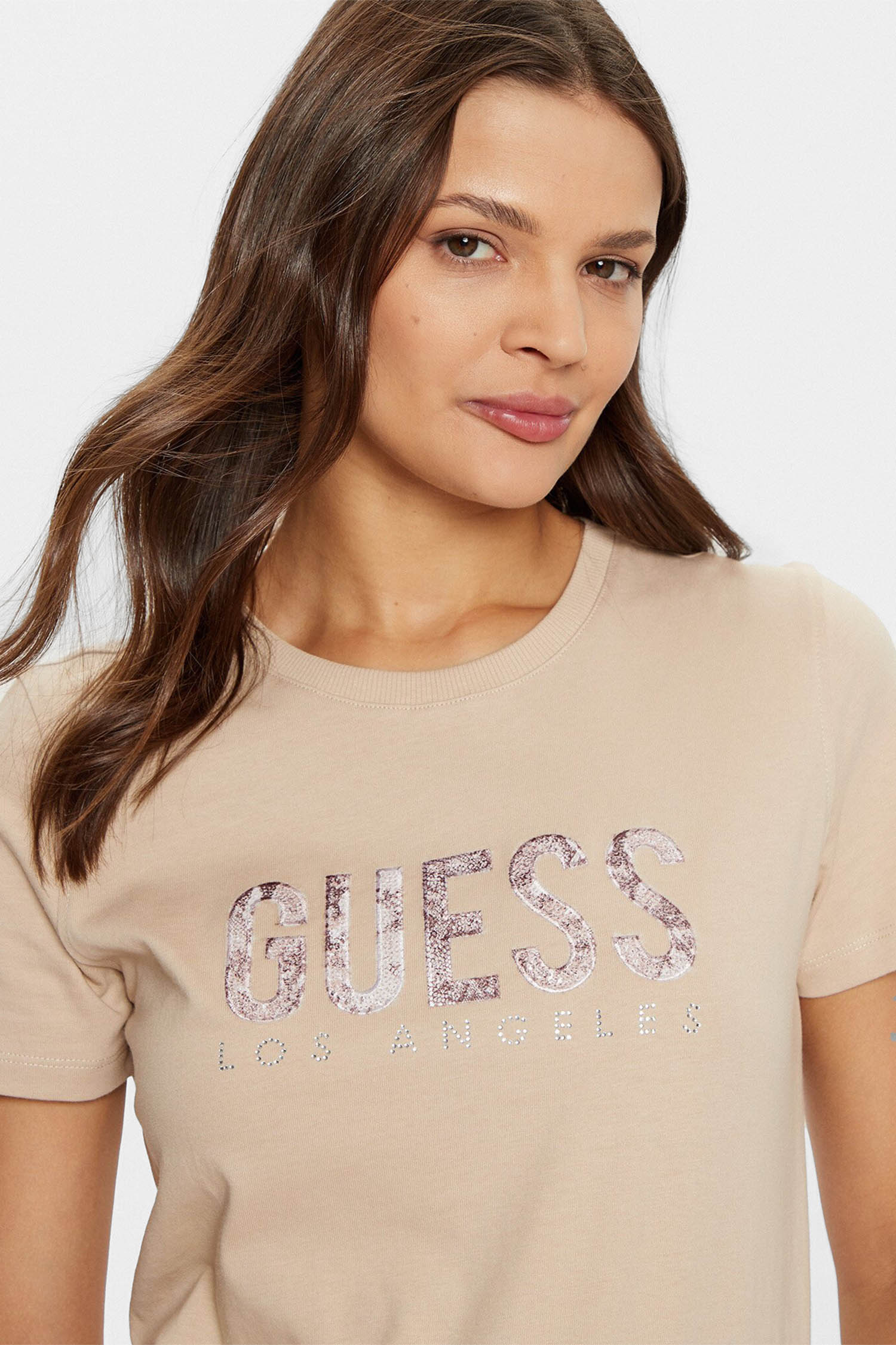 Жіноча бежева футболка Guess W5RI19.I3Z14;A90F