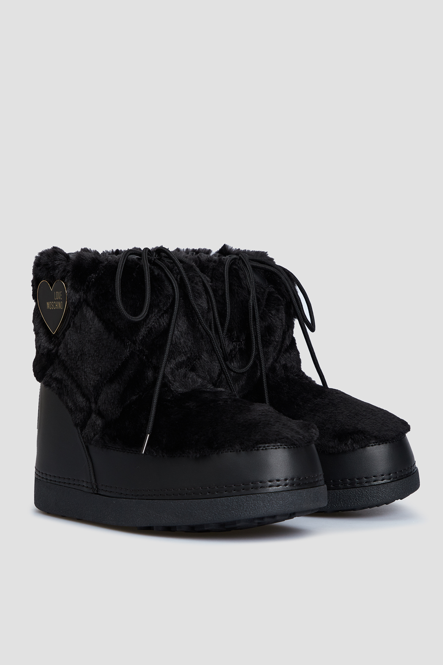 Женские черные полусапоги Moschino JA24232G0H.JW0;000