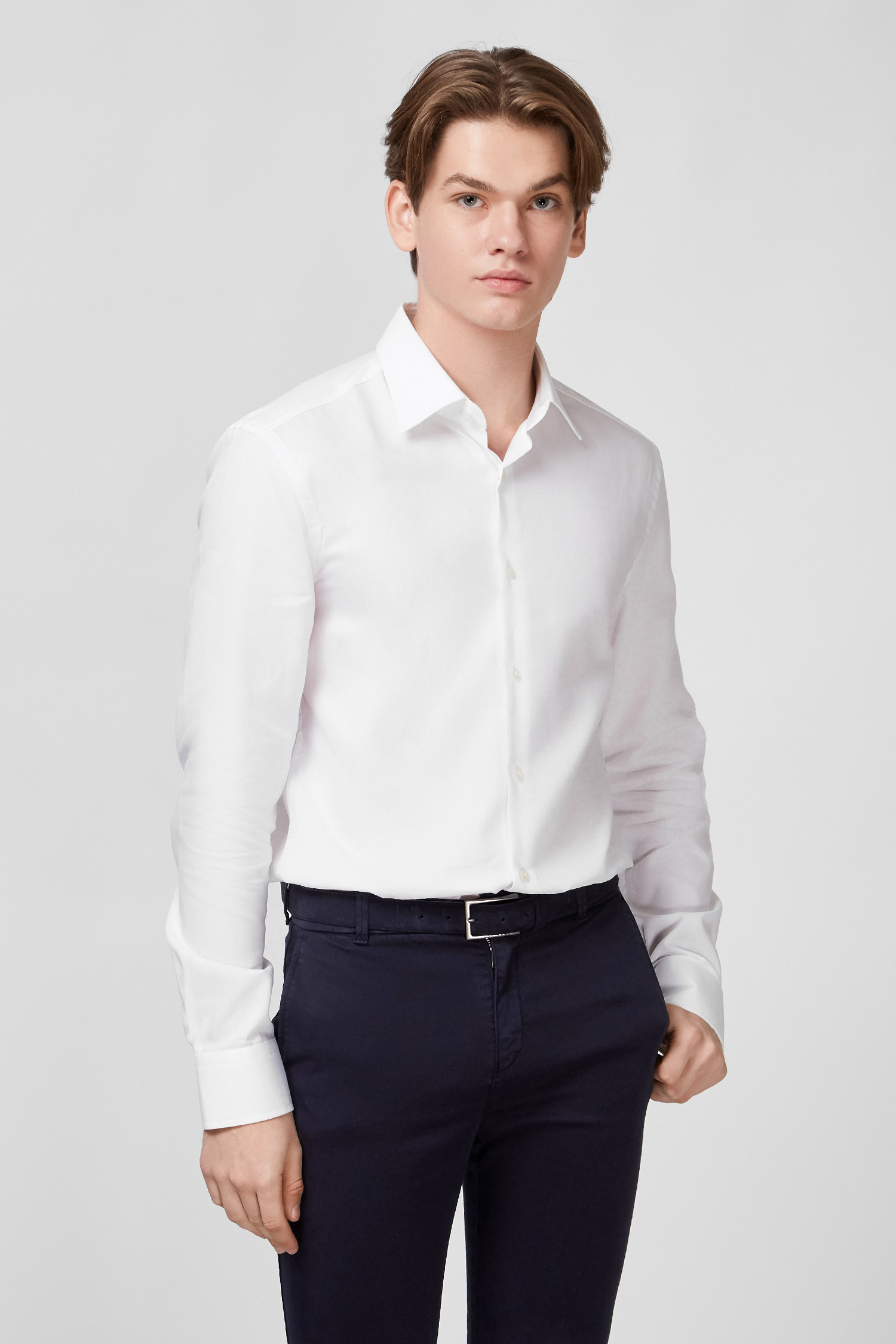 Белая рубашка Slim Fit для парней BOSS 50432640;100