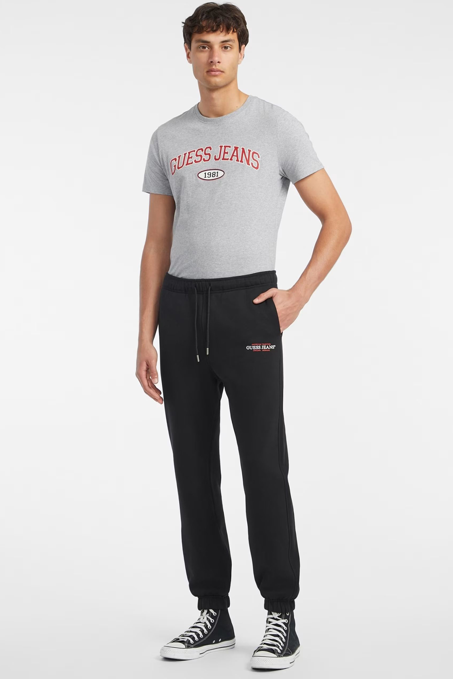 Чоловічі чорні спортивні штани Guess Jeans M4YB18.K9V31;JBLK