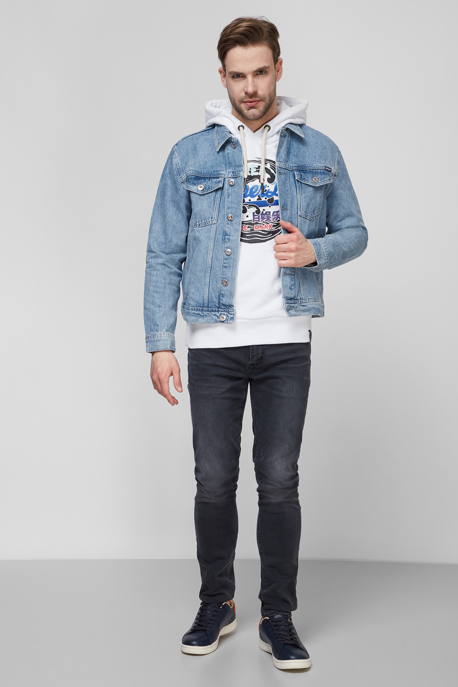 Мужская голубая джинсовая куртка SuperDry M5010277A;3MG